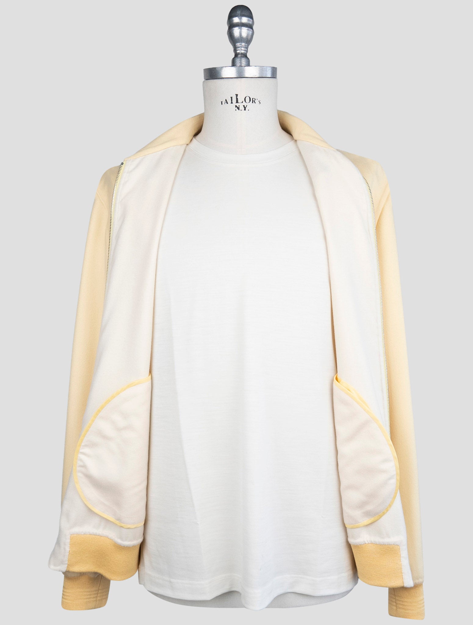 Kiton Yellow Cashmere Silk Coat