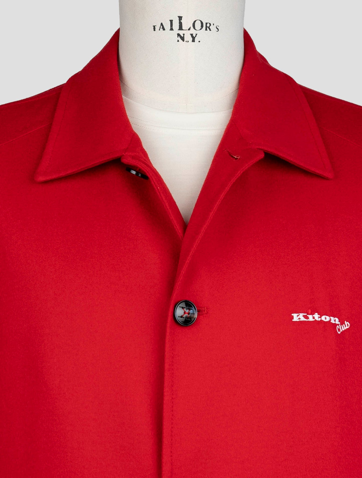 Kiton Red Cashmere Coat