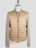 Kiton Gray Beige Cotton Cashmere Pl Coat