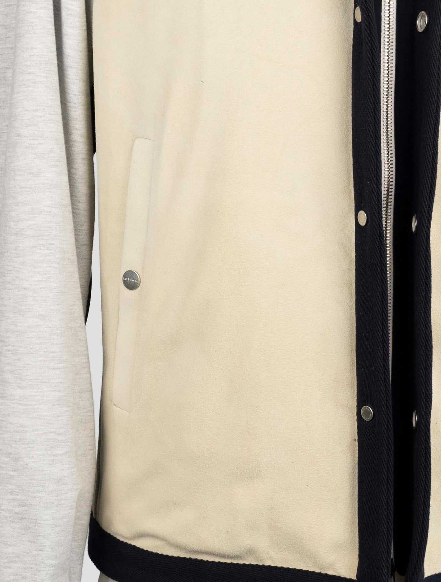 Kiton Gray Beige Leather Suede Cotton Coat