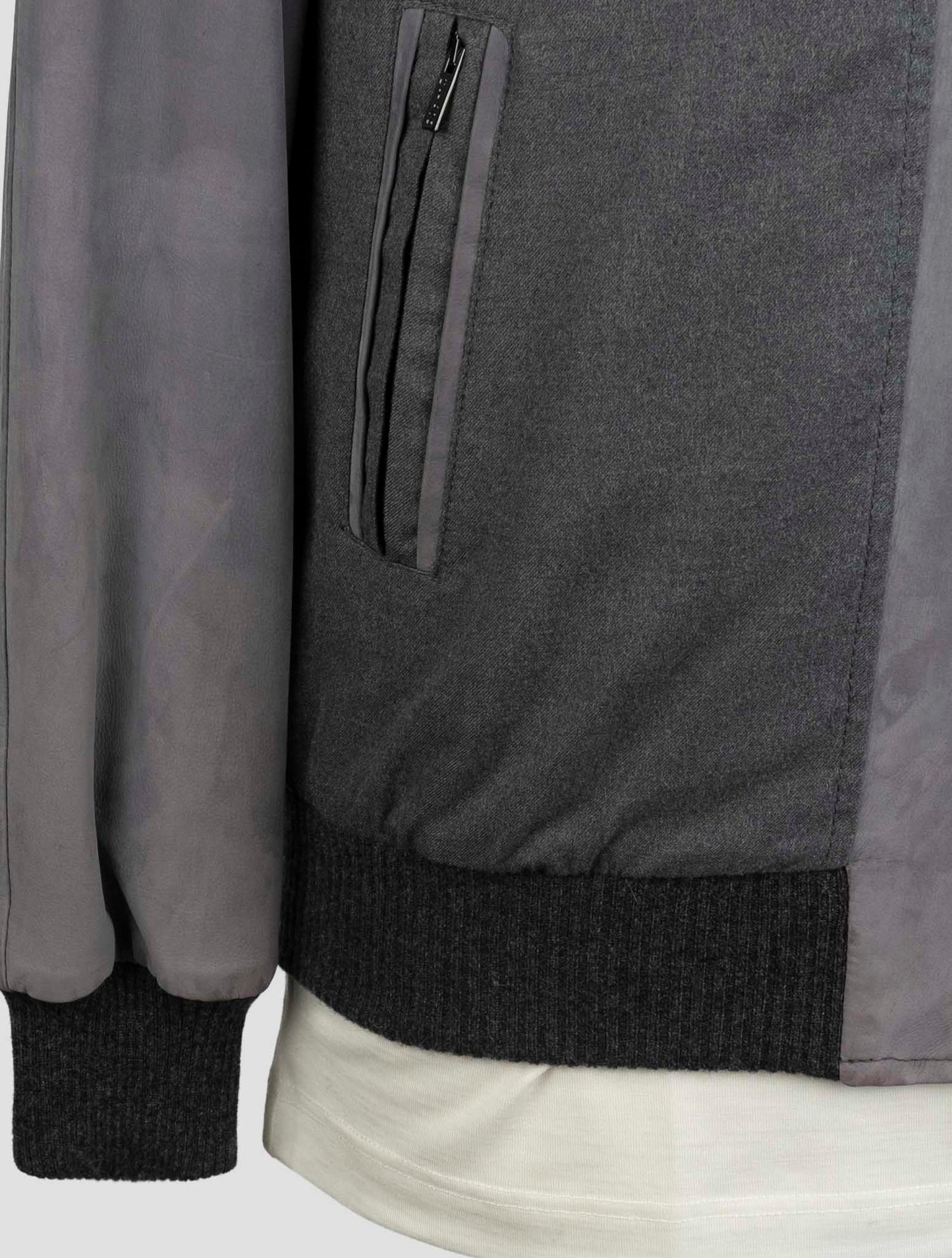Kiton Gray Cashmere Leather Suede Coat