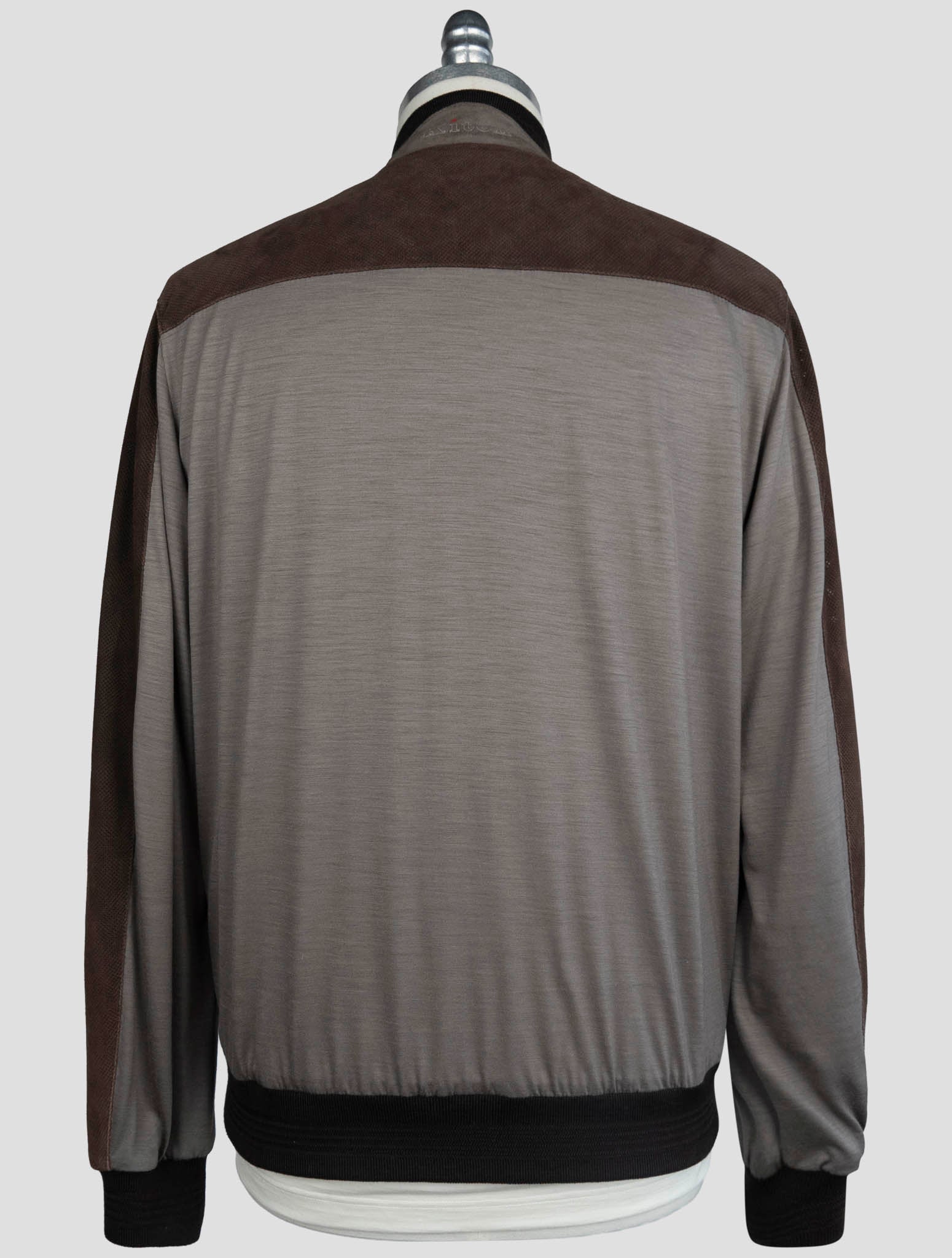 Kiton Brown Leather Coat