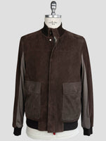 Kiton Brown Leather Coat