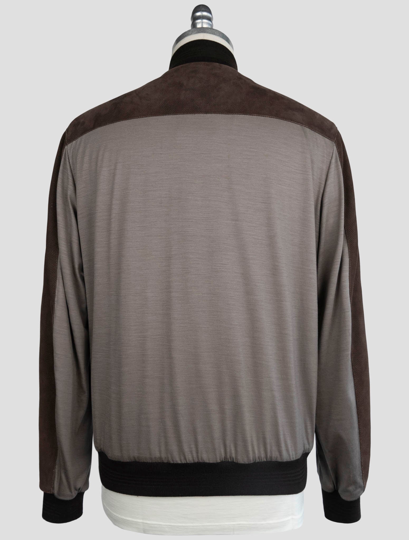 Kiton Brown Leather Coat