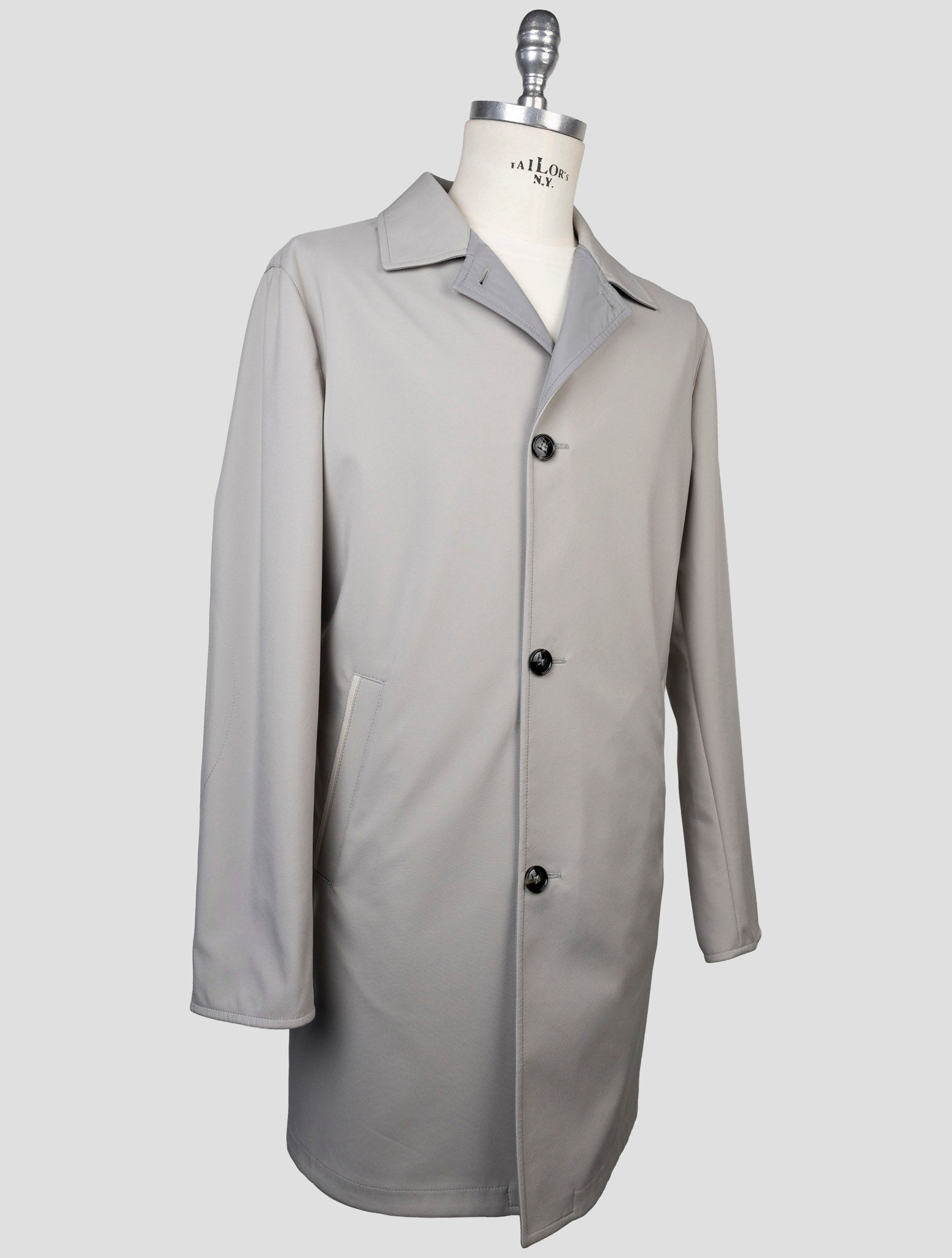 Kiton Gray Cotton Pa Pl Reverse Overocat