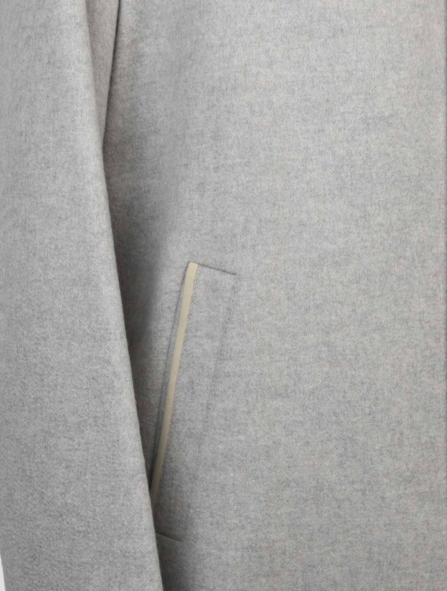 Kiton Gray Beige Cashmere Reverse Overcoat