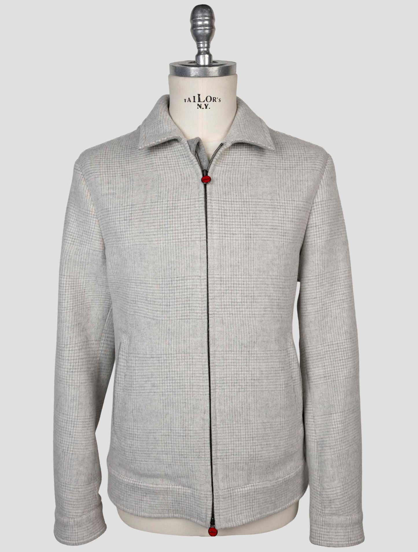Kiton Gray Wool Cashmere Coat