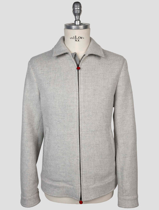 Kiton Gray Wool Cashmere Coat