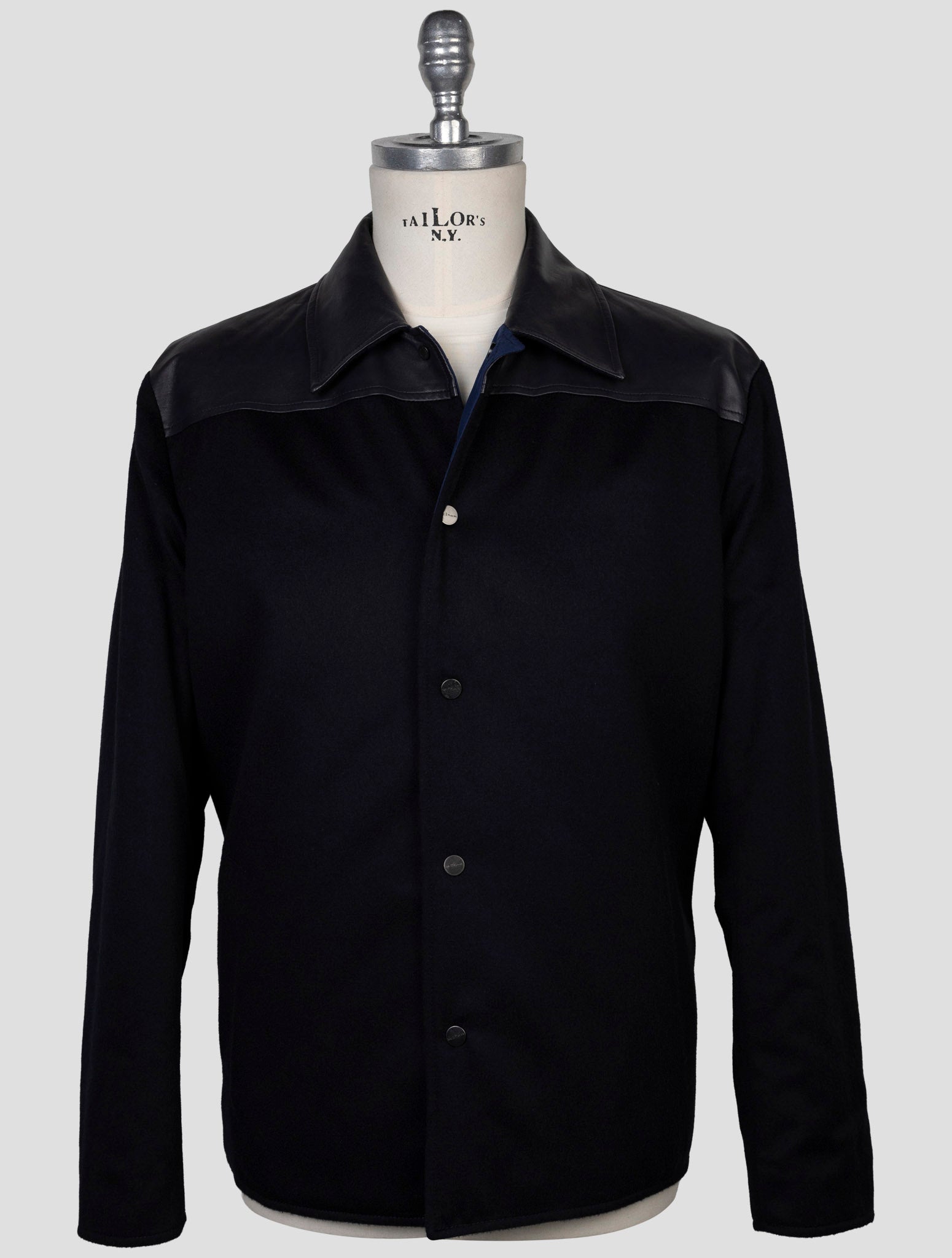 Kiton Blue Cashmere Wool Coat