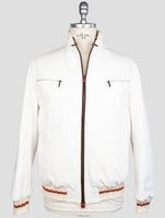 Kiton White Cotton Ea Coat