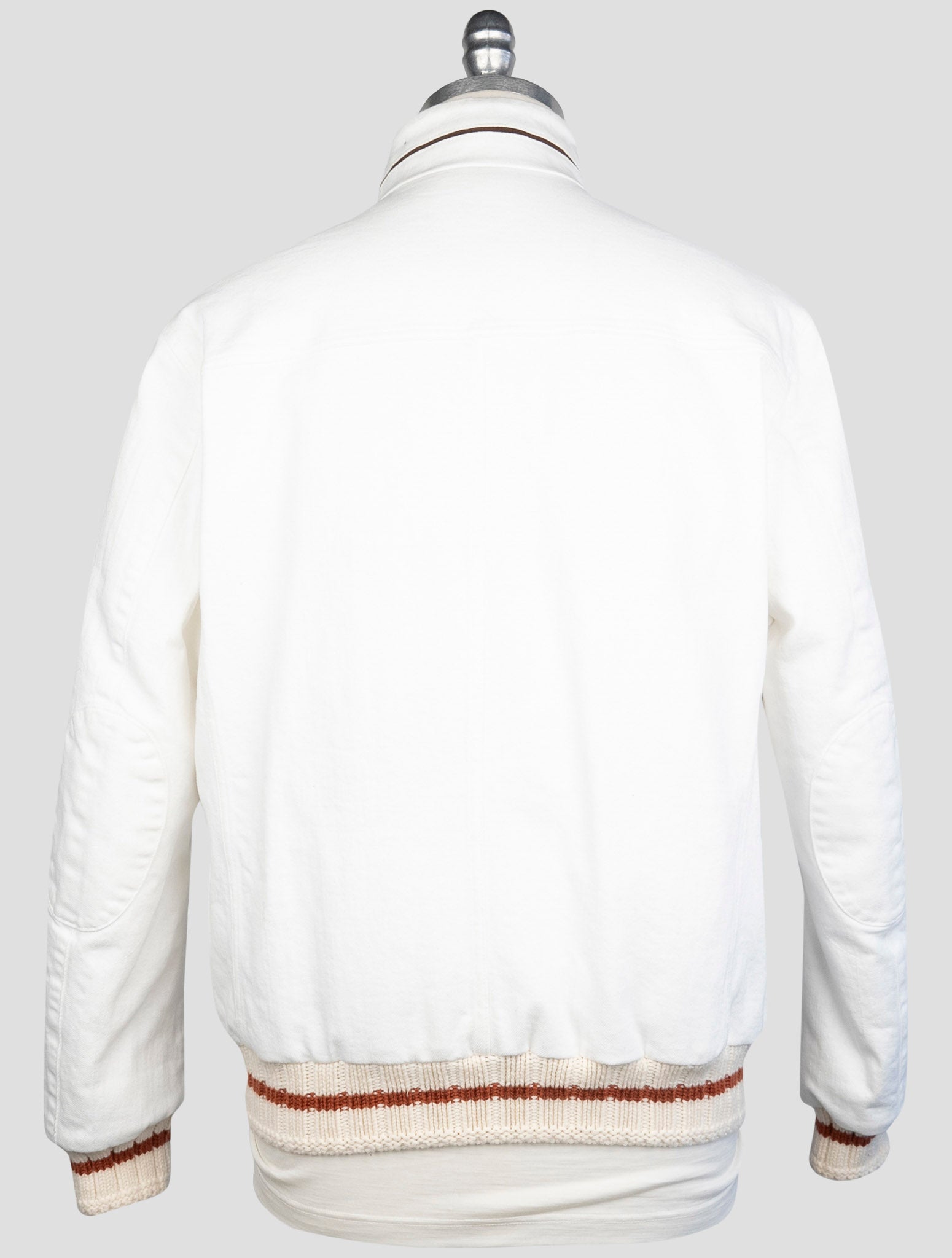 Kiton White Cotton Ea Coat