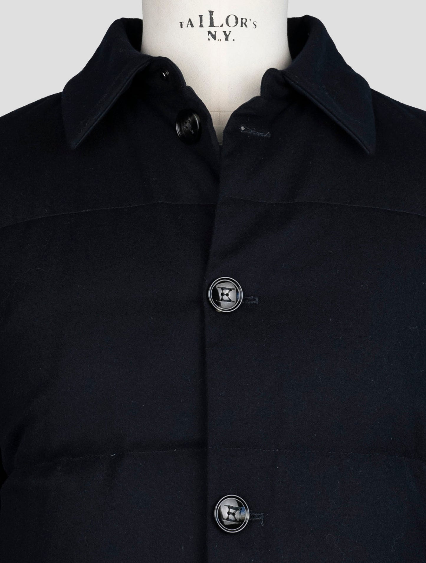 Kiton Blue Cashmere Ea Overcoat
