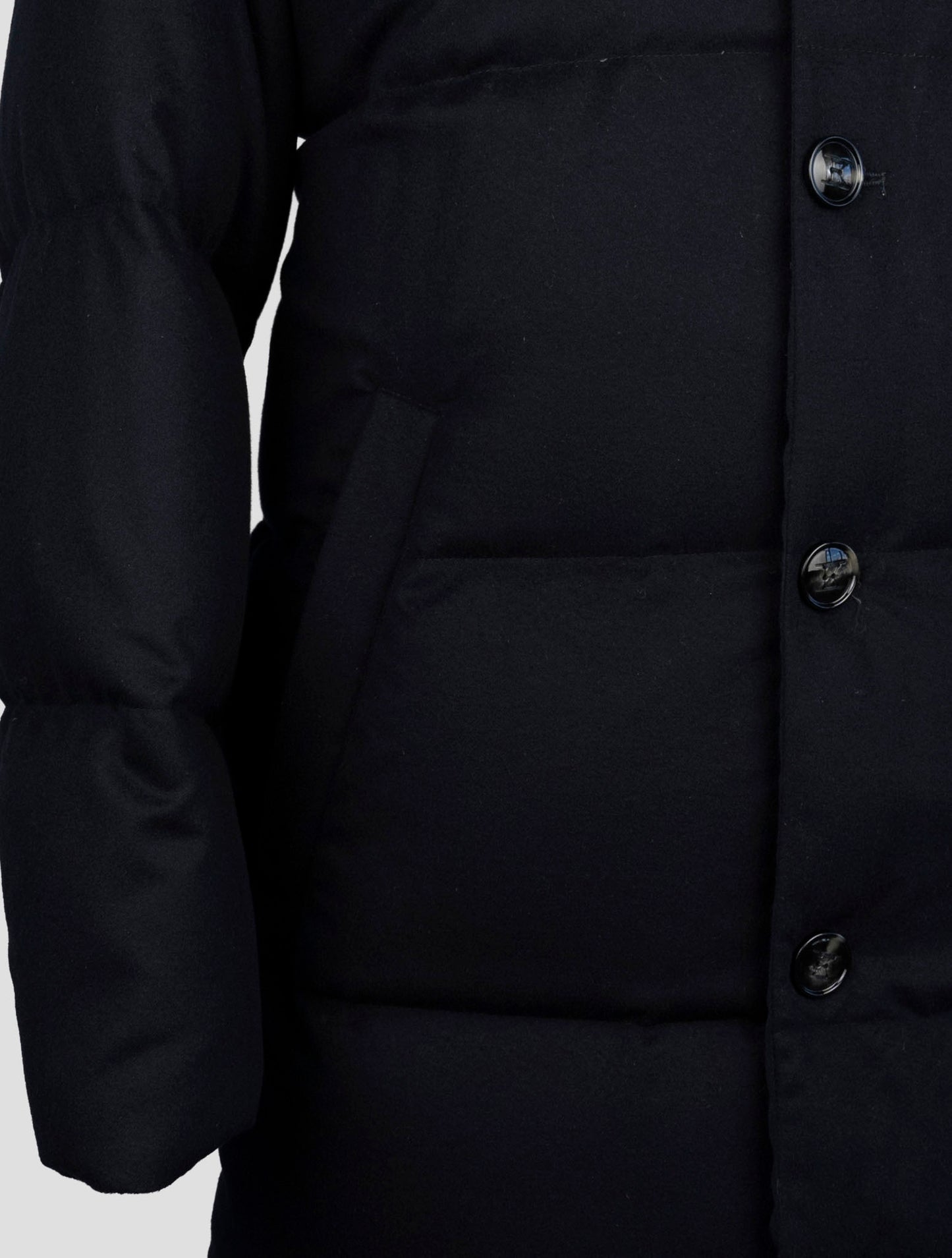 Kiton Blue Cashmere Ea Overcoat