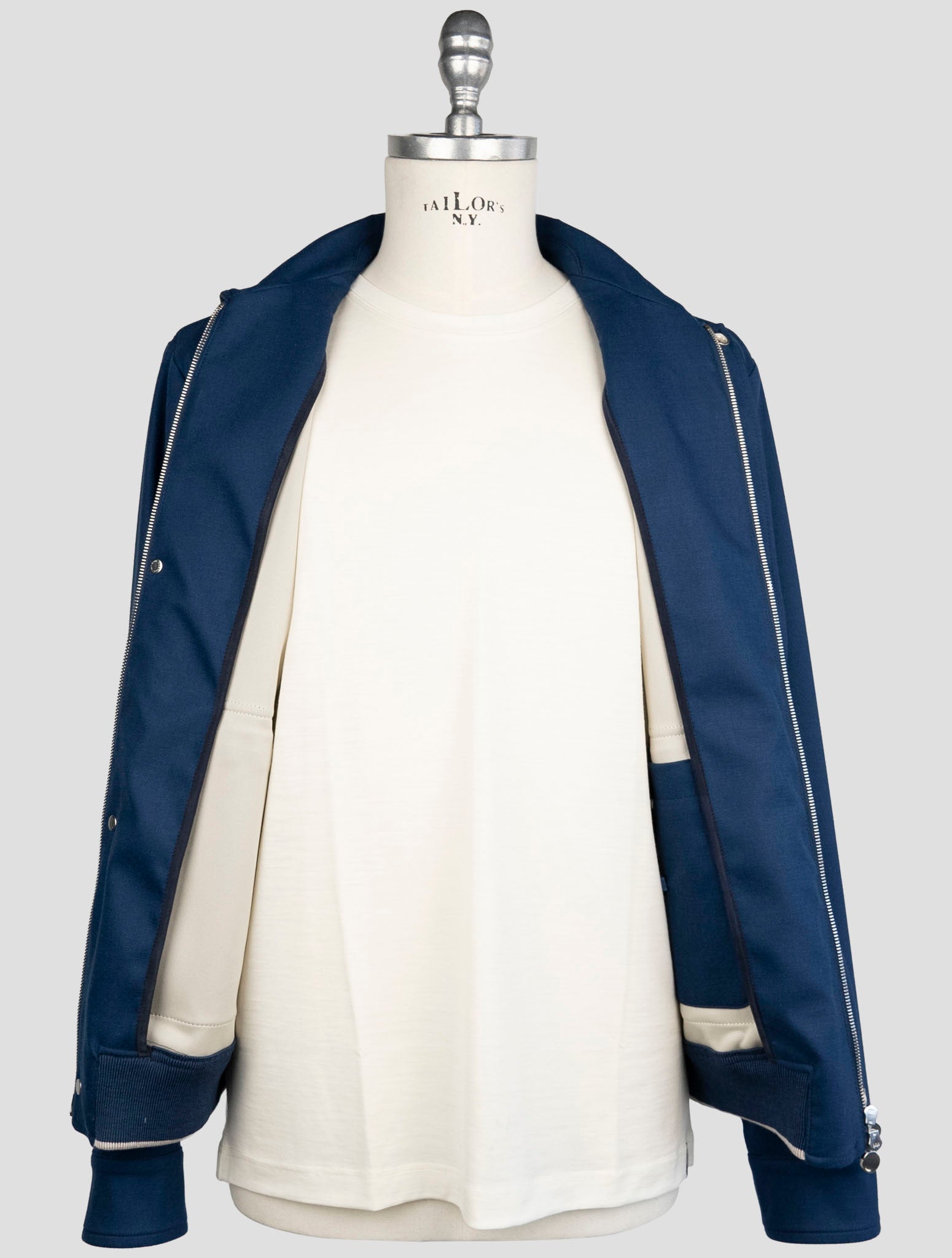 Kiton Blue Cashmere Ea Coat