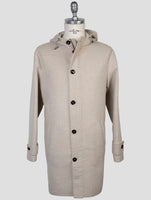 Kiton Beige Wool Cashmere Overcoat