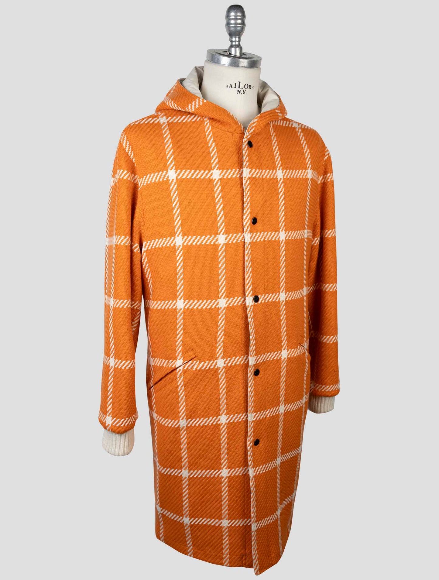 Kiton Orange Beige Cashmere Pl Reverse Overcoat
