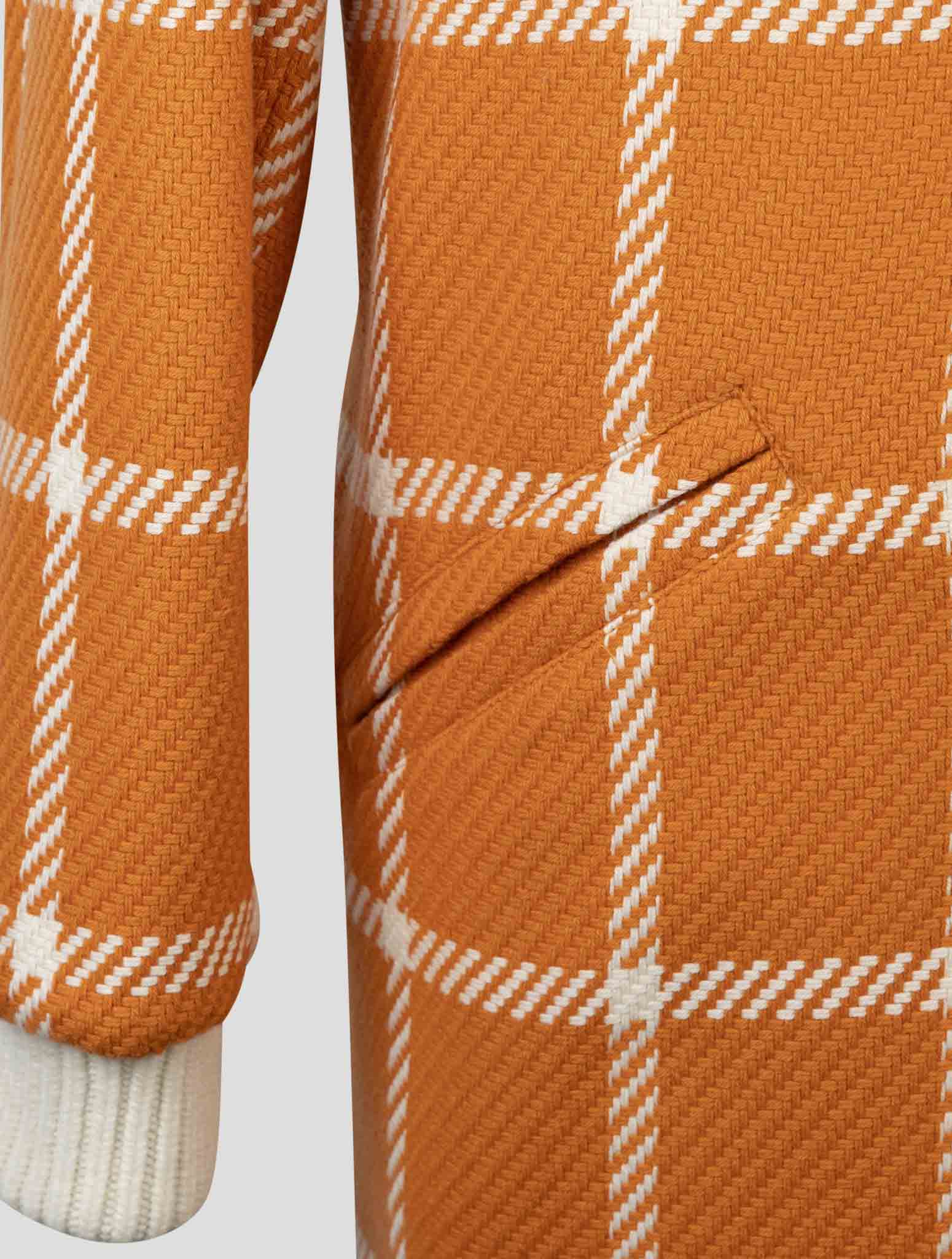 Kiton Orange Beige Cashmere Pl Reverse Overcoat