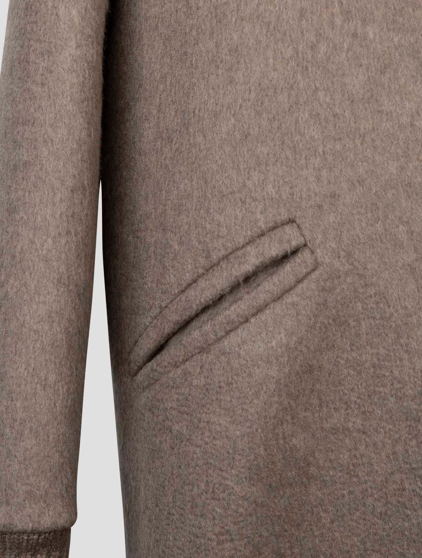kiton Brown Wool Cashmere Overcoat