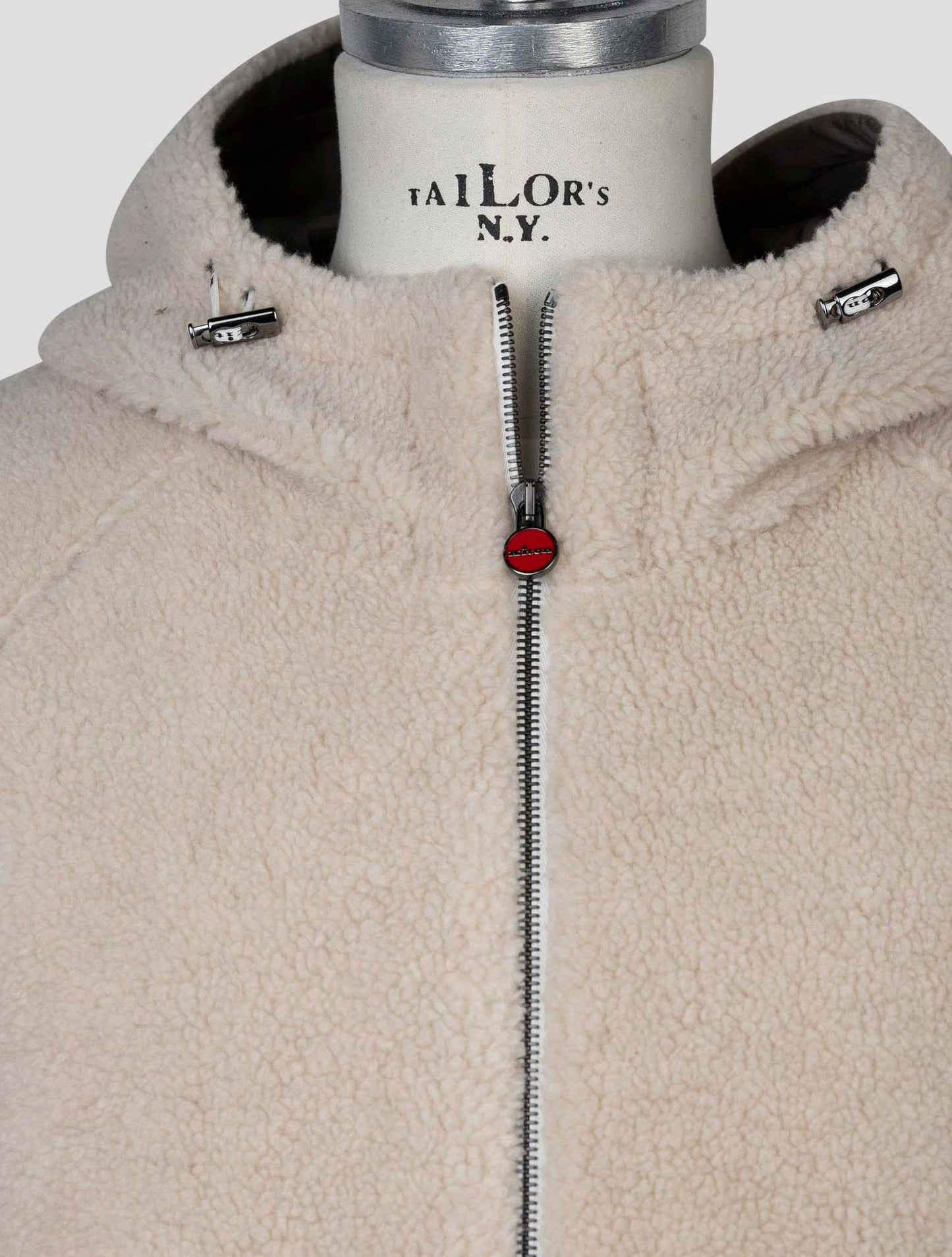 kiton Beige Virgin  Wool Silk Coat