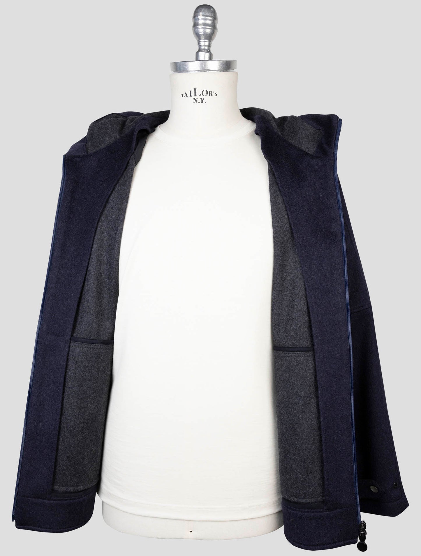 kiton Blue Cashmere  Coat
