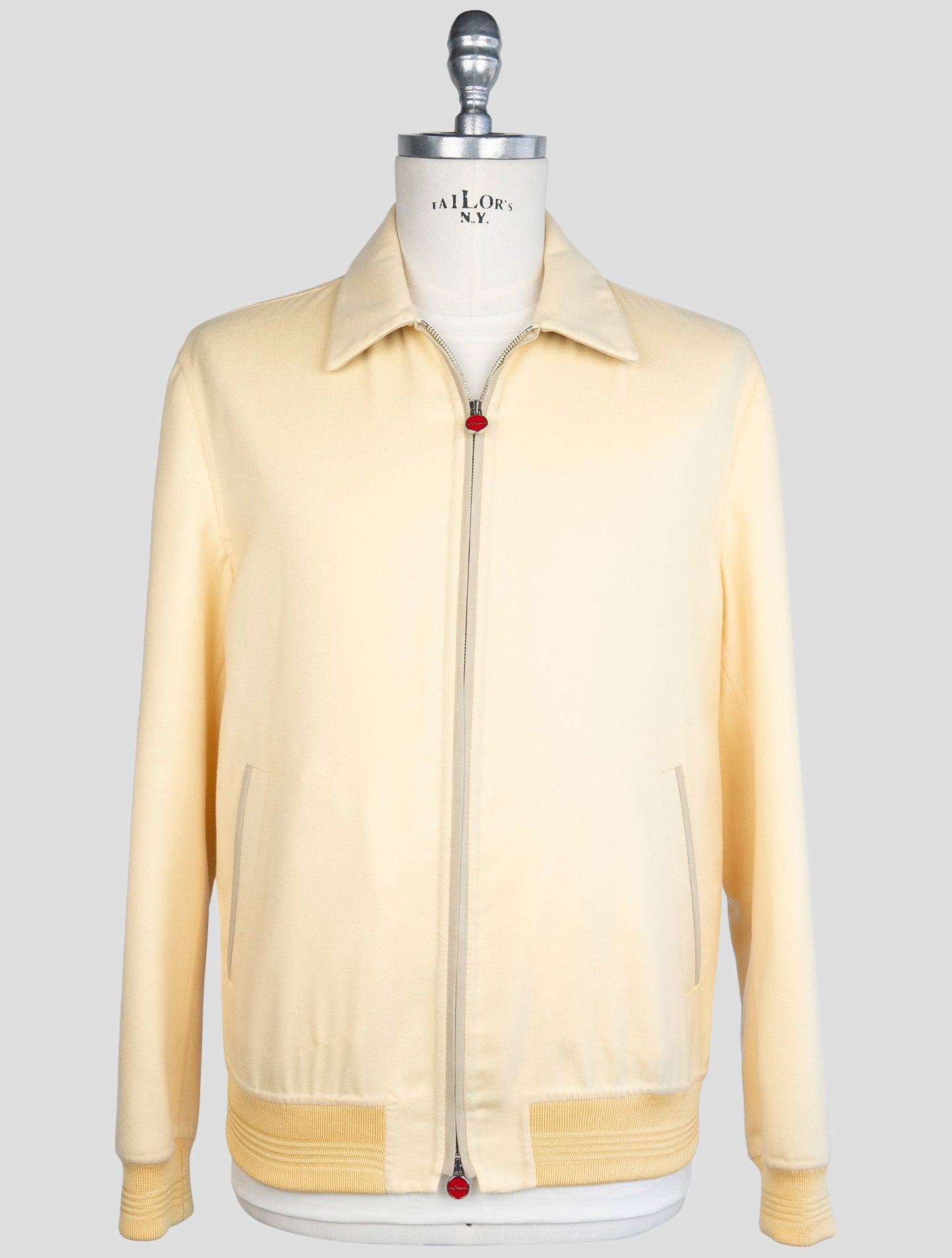 kiton Yellow Cashmere Silk Coat