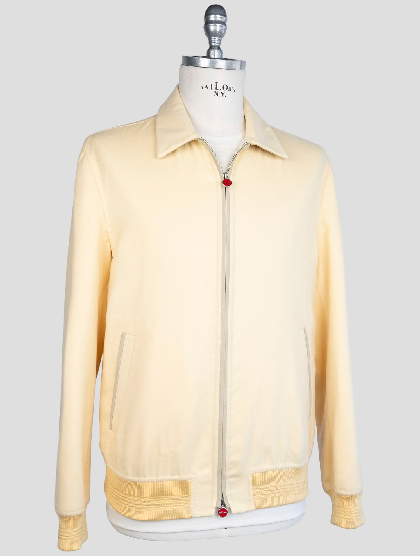 kiton Yellow Cashmere Silk Coat