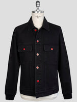 kiton Black Cotton Ea Coat