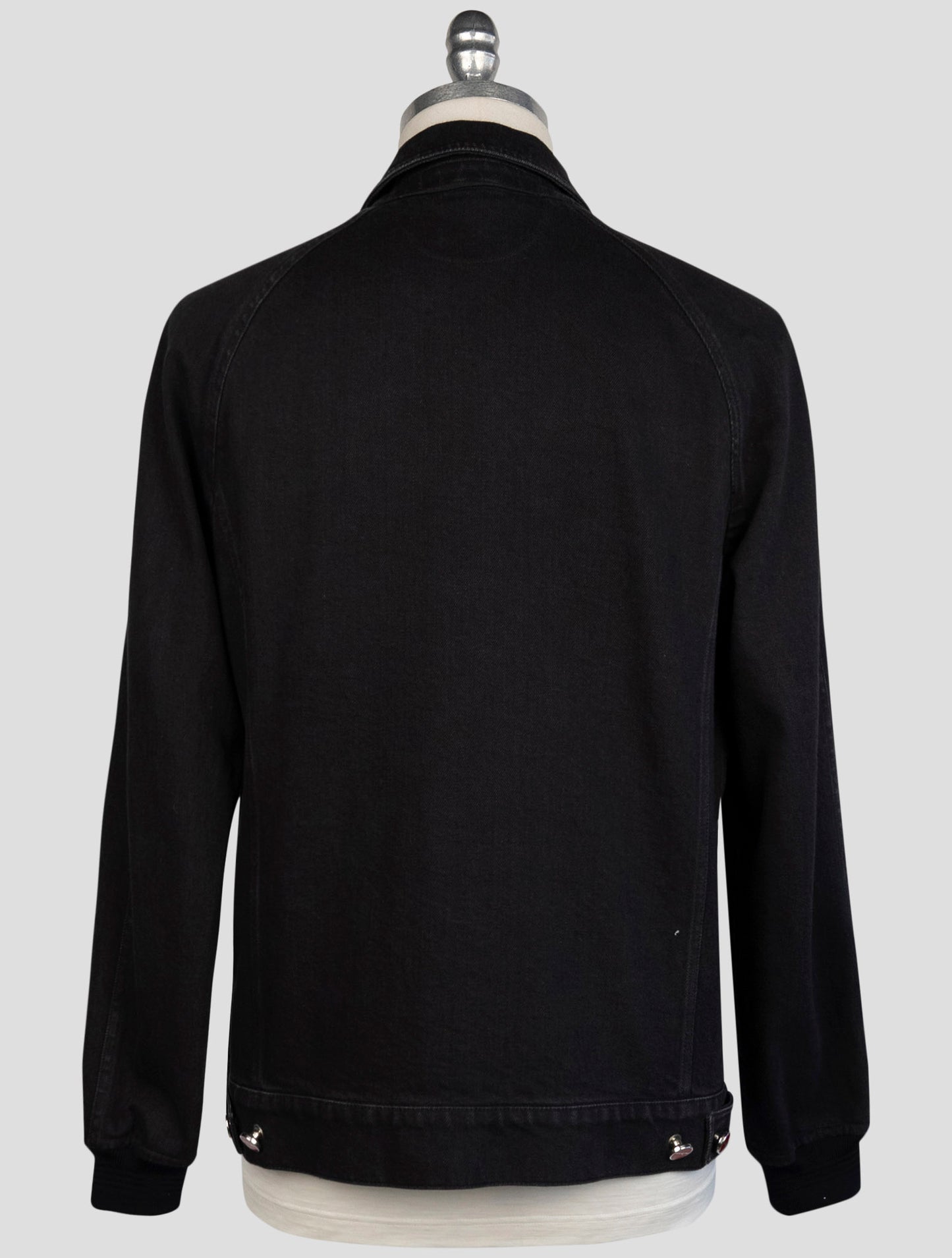 kiton Black Cotton Ea Coat