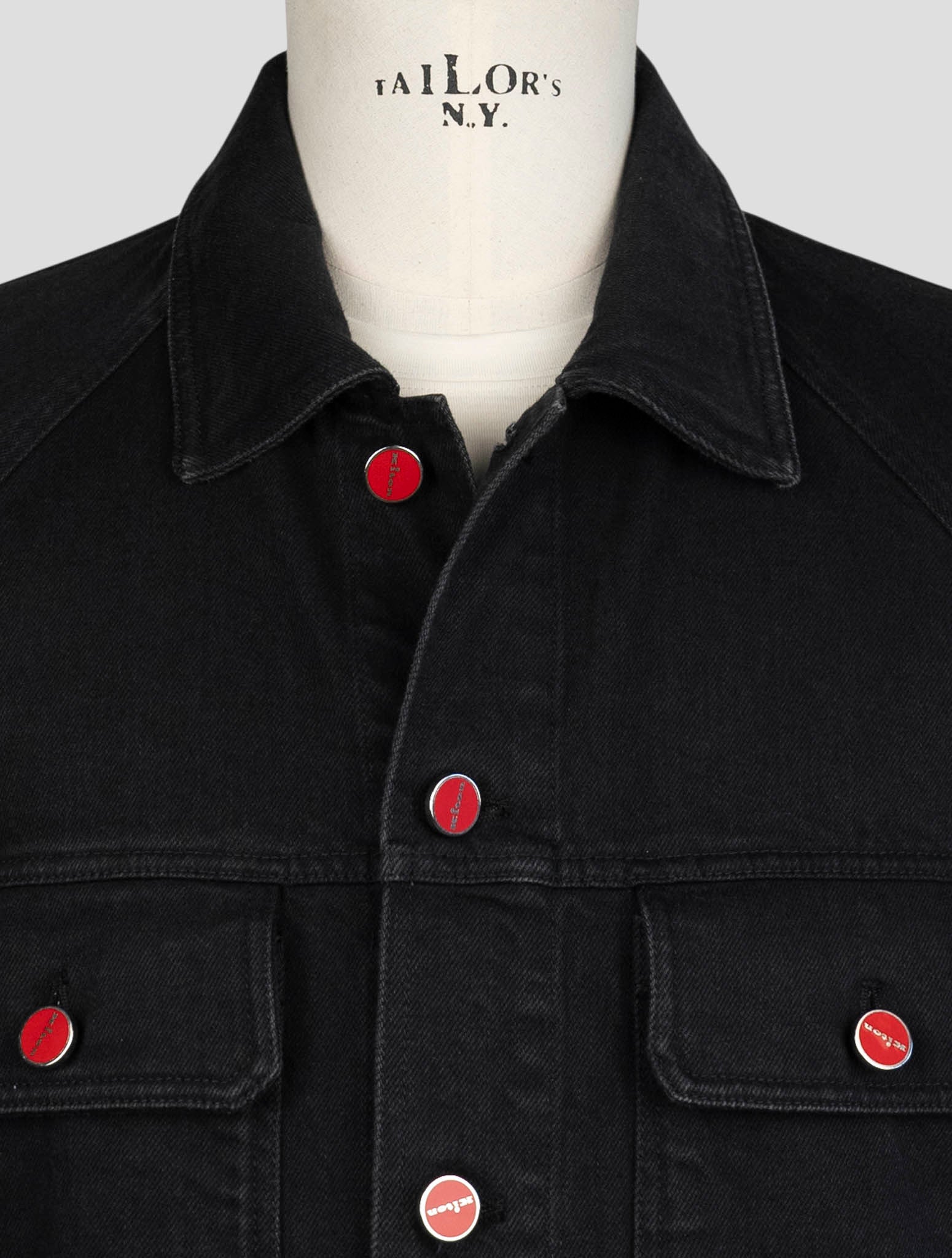 kiton Black Cotton Ea Coat