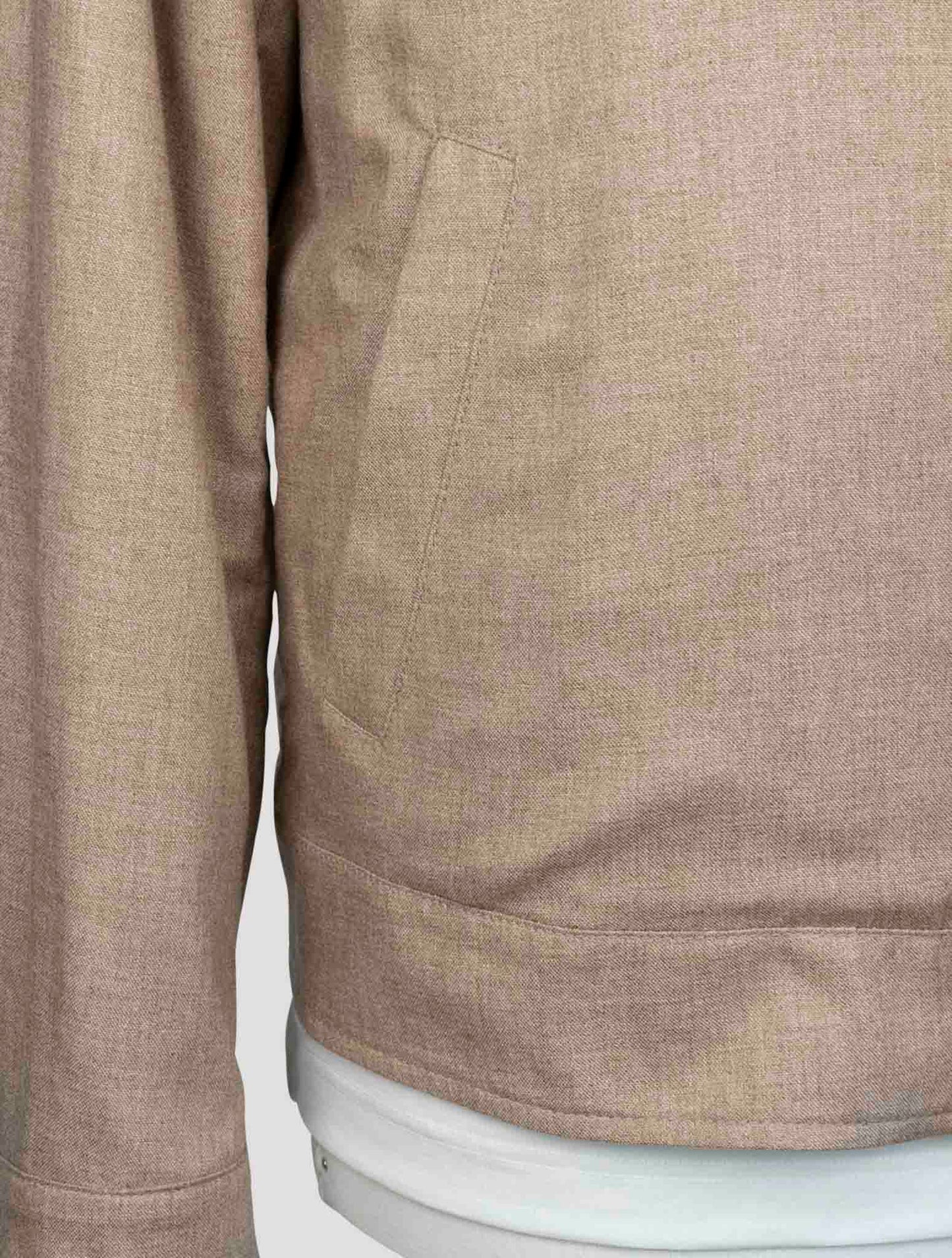 Kiton Brown Beige Silk Cashmere Wool Pl Silk Ea Reverse Coat