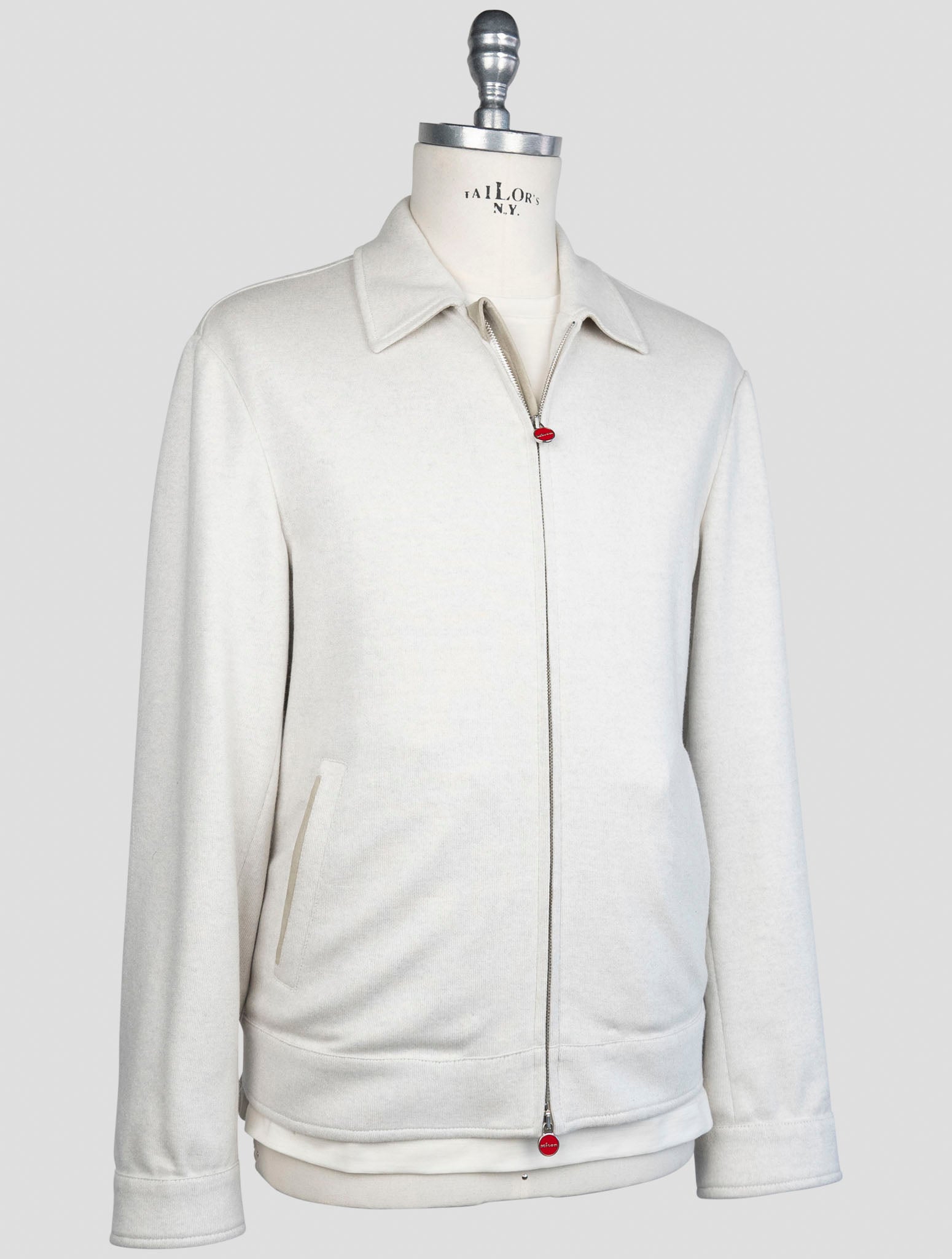 Kiton Gray Cashmere Pa Coat