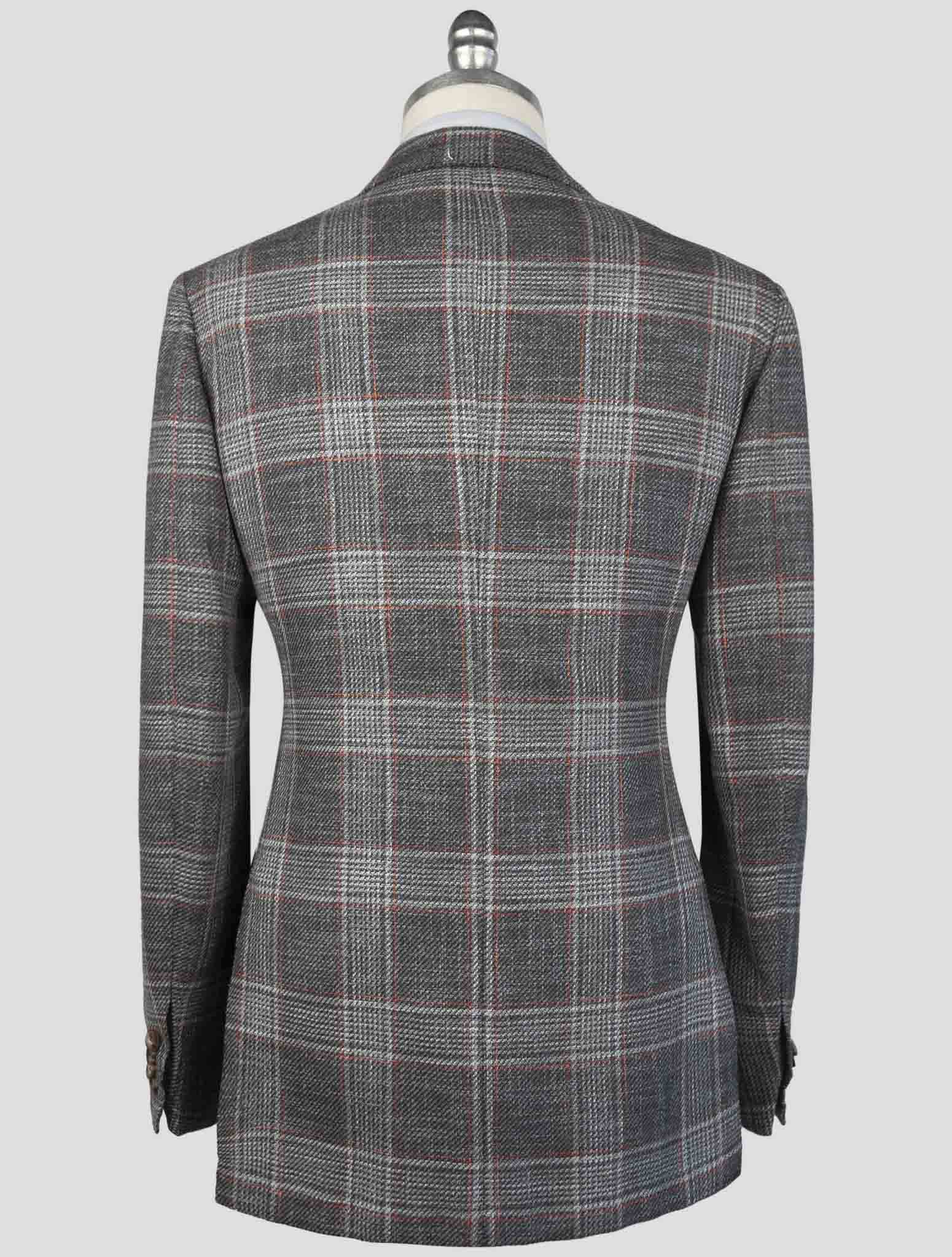 Kiton Multicolor Cashmere Virgin Wool Silk Cotton Pa Blazer