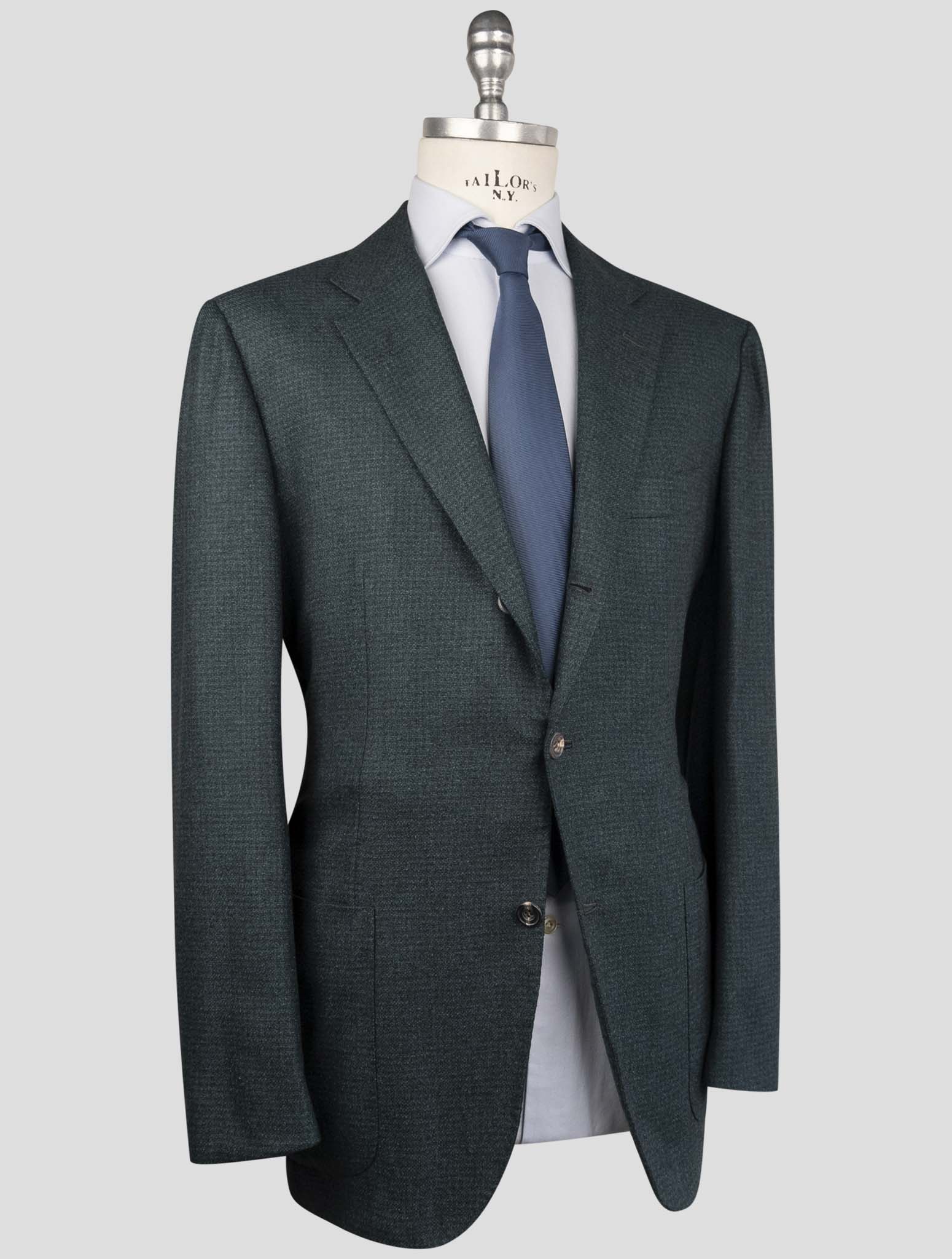 Kiton Green Slk Cashmere Blazer