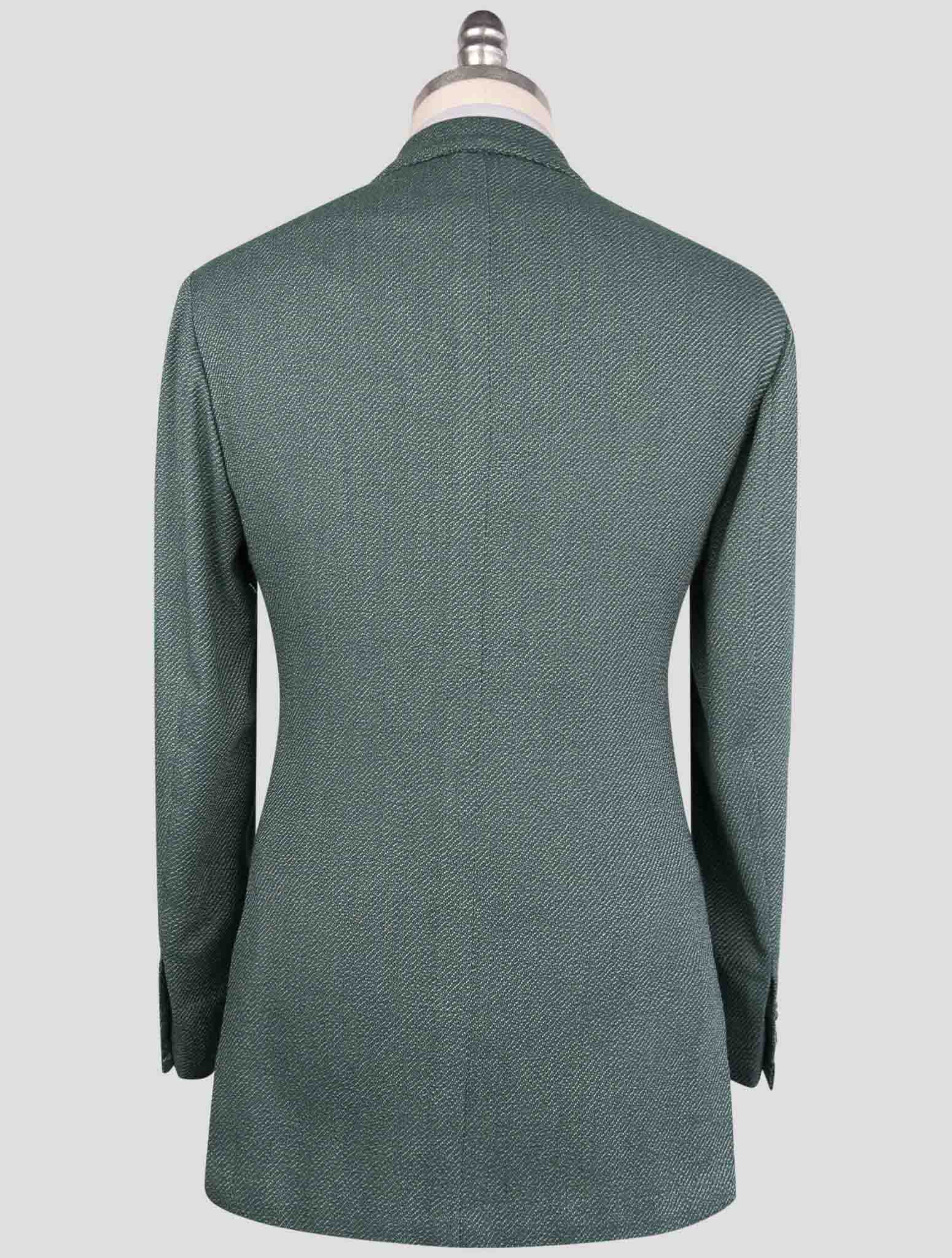 Kiton Green Cashmere Cotton Blazer