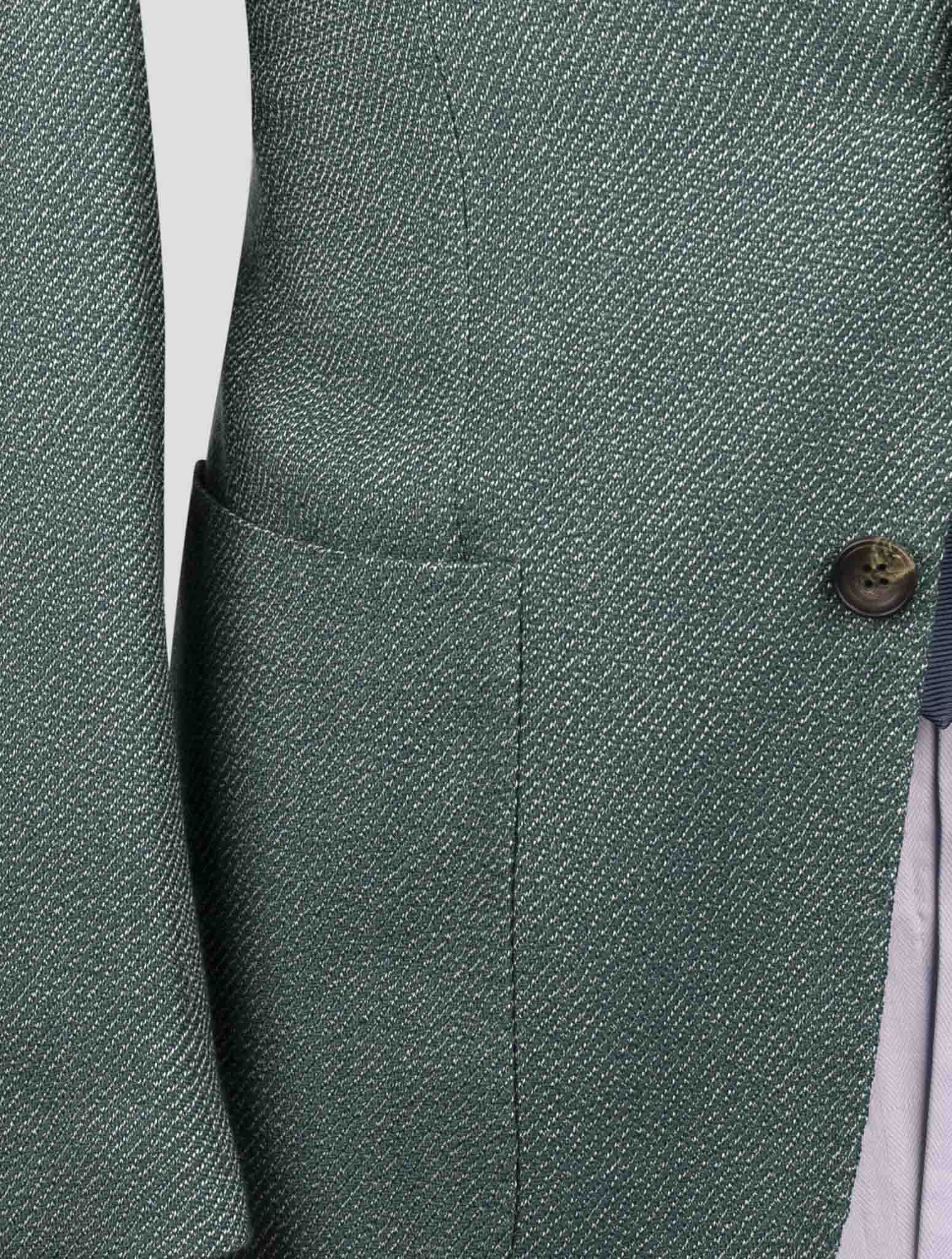 Kiton Green Cashmere Cotton Blazer