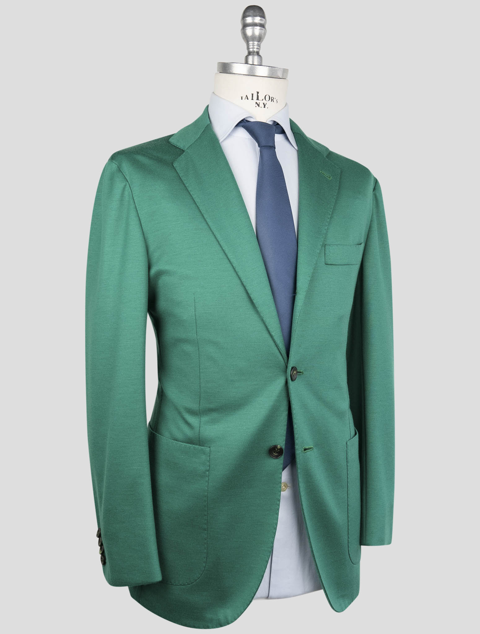 Kiton Green Cashmere Pl Blazer