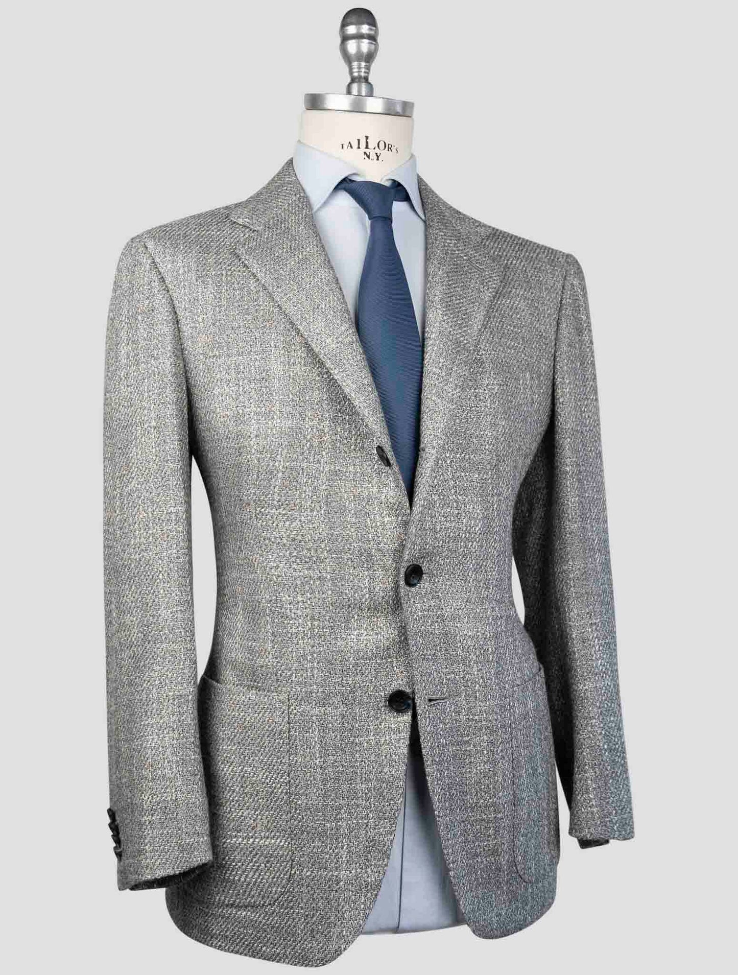 Kiton Gray Silk  Cashmere Wool Blazer
