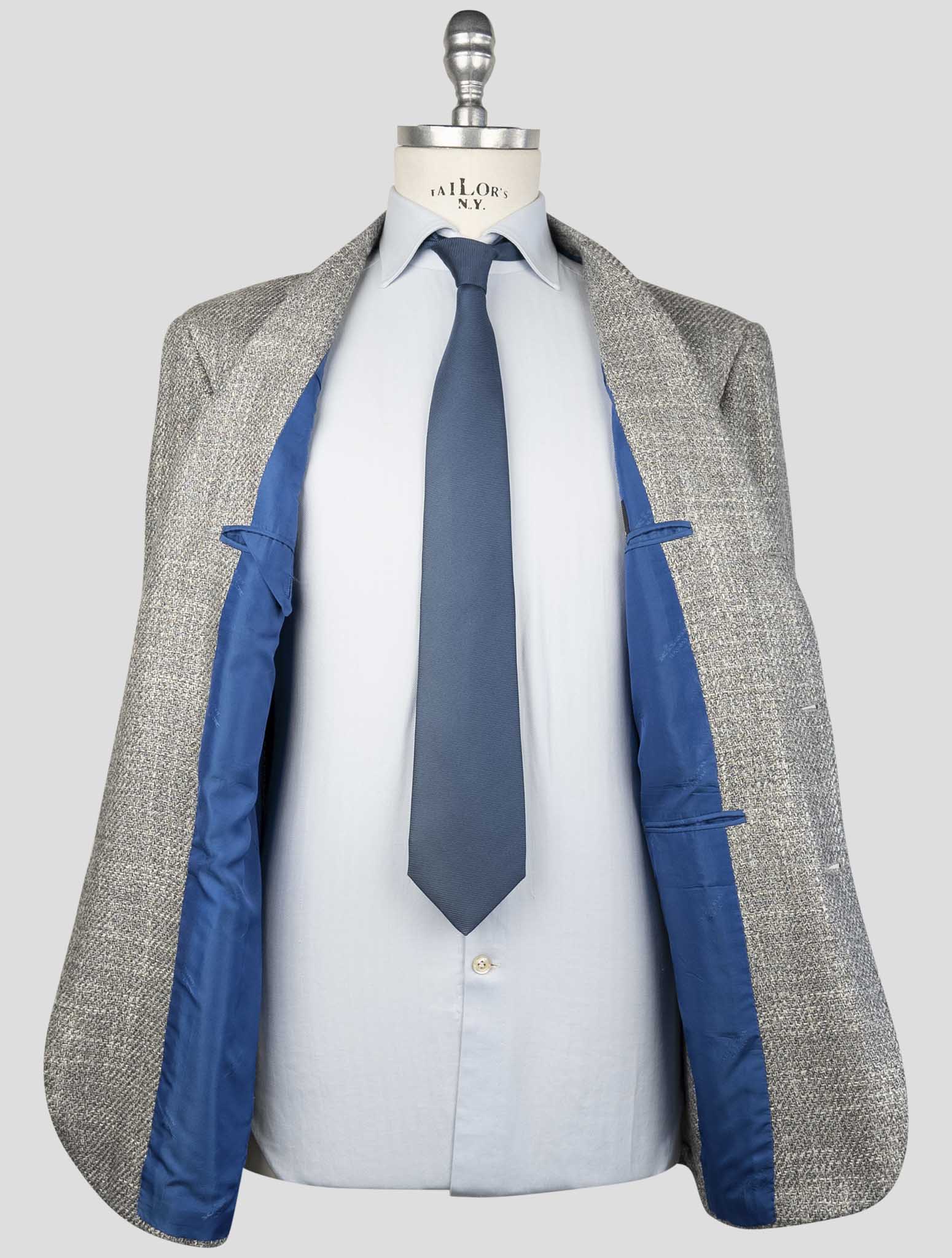 Kiton Gray Silk  Cashmere Wool Blazer