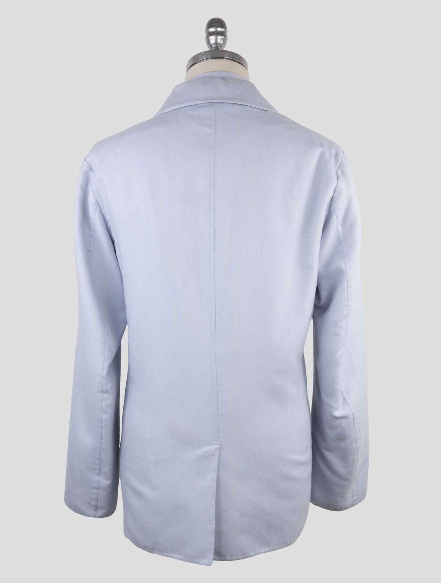 Kiton Light Blue Cashmere Silk Coat