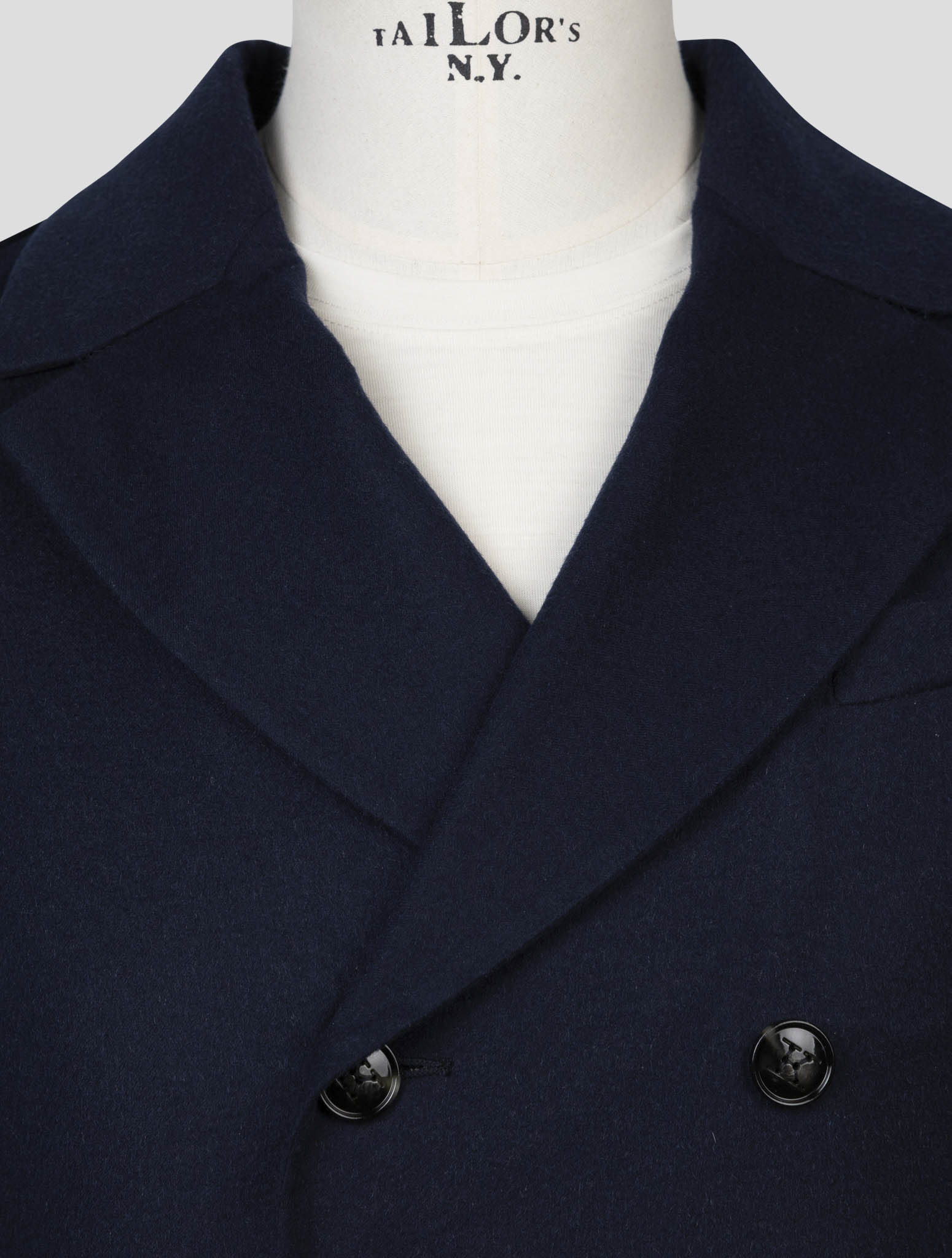 Kiton Blue Cashmere Silk Coat