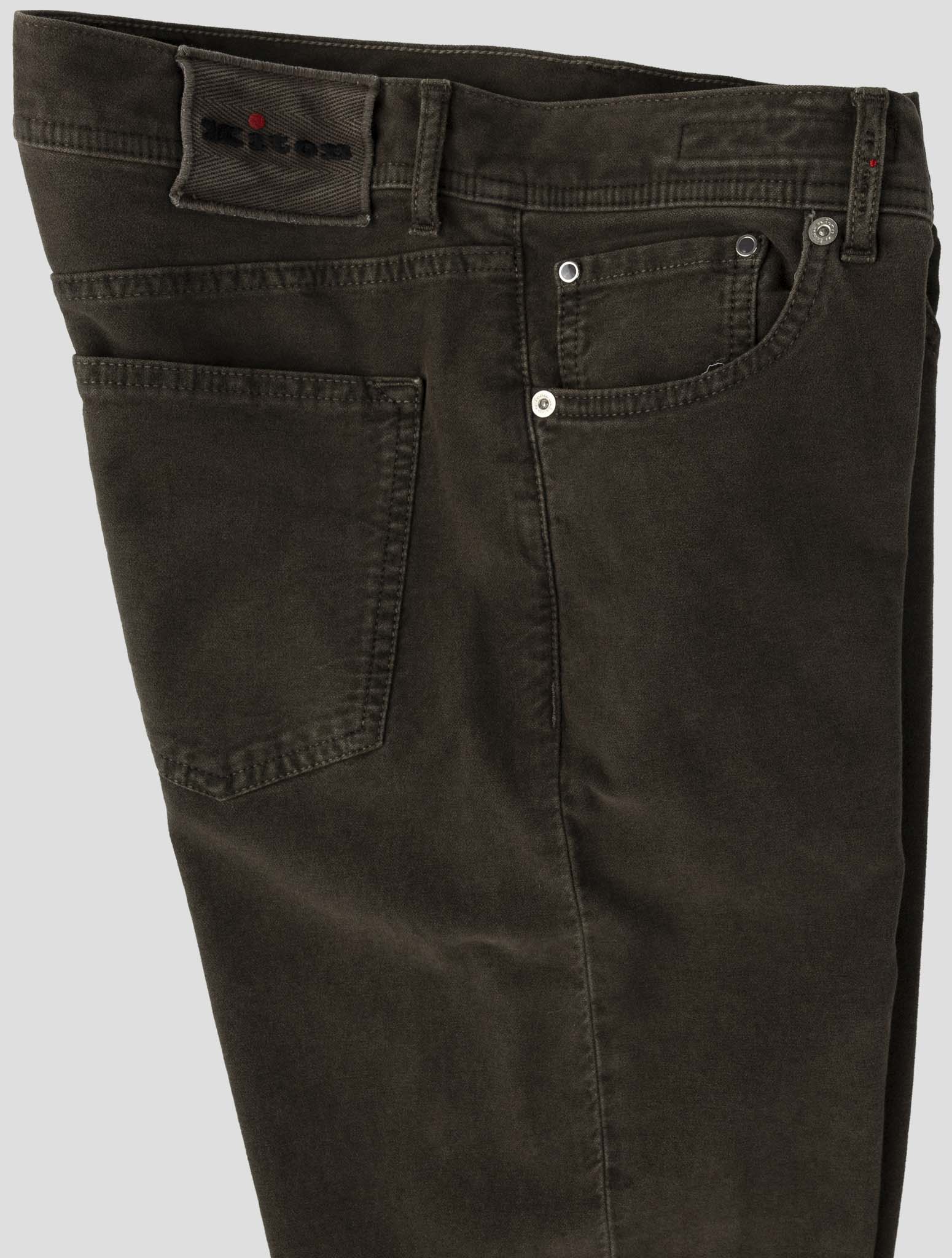 Kiton Dark Green Cotton Wool Ea Jeans