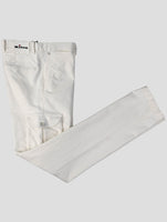 Kiton White Cotton Lyocell Ea Pants