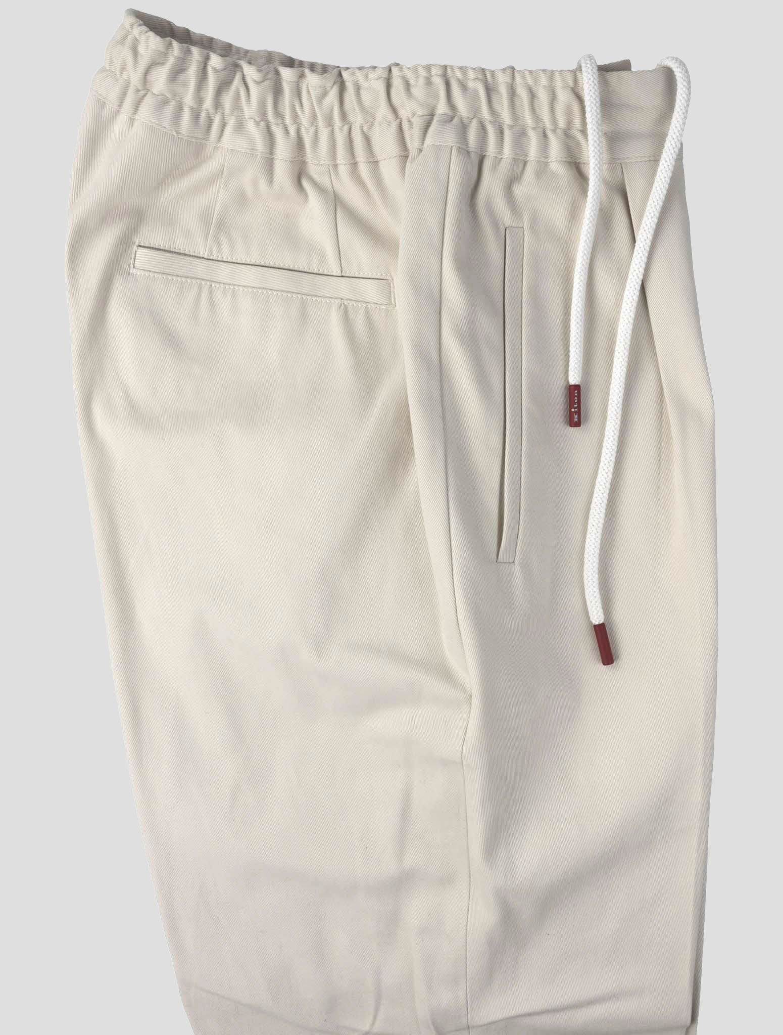 Kiton White Cotton Ea Pants