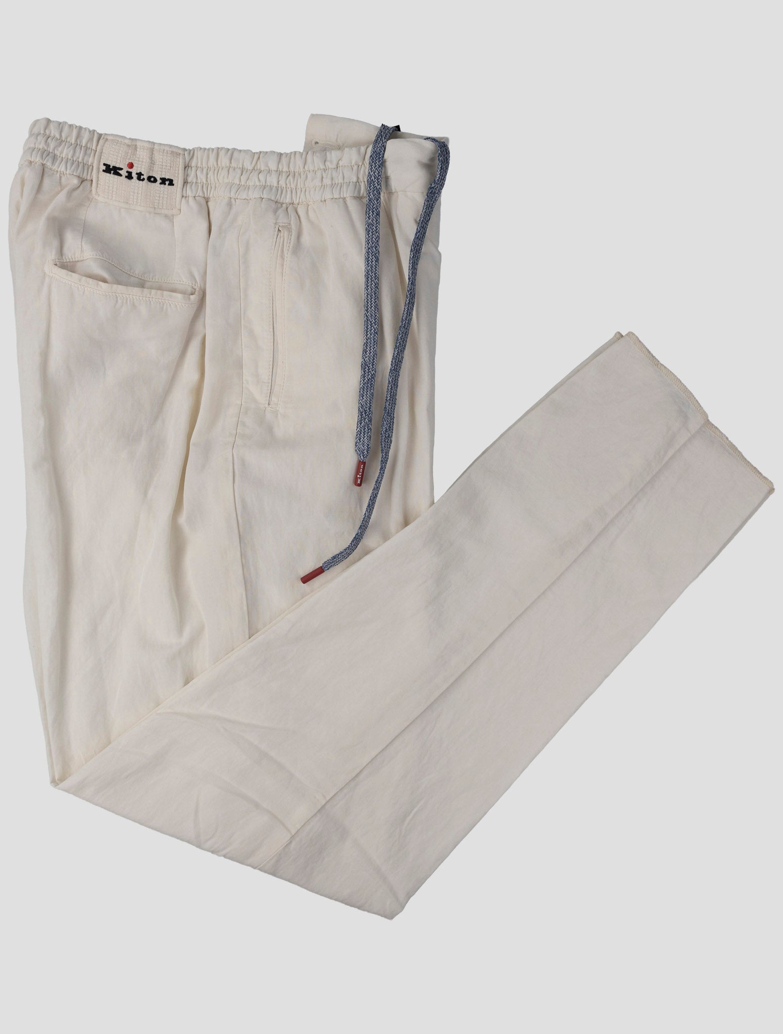 Kiton White Lyocell Ea Pants