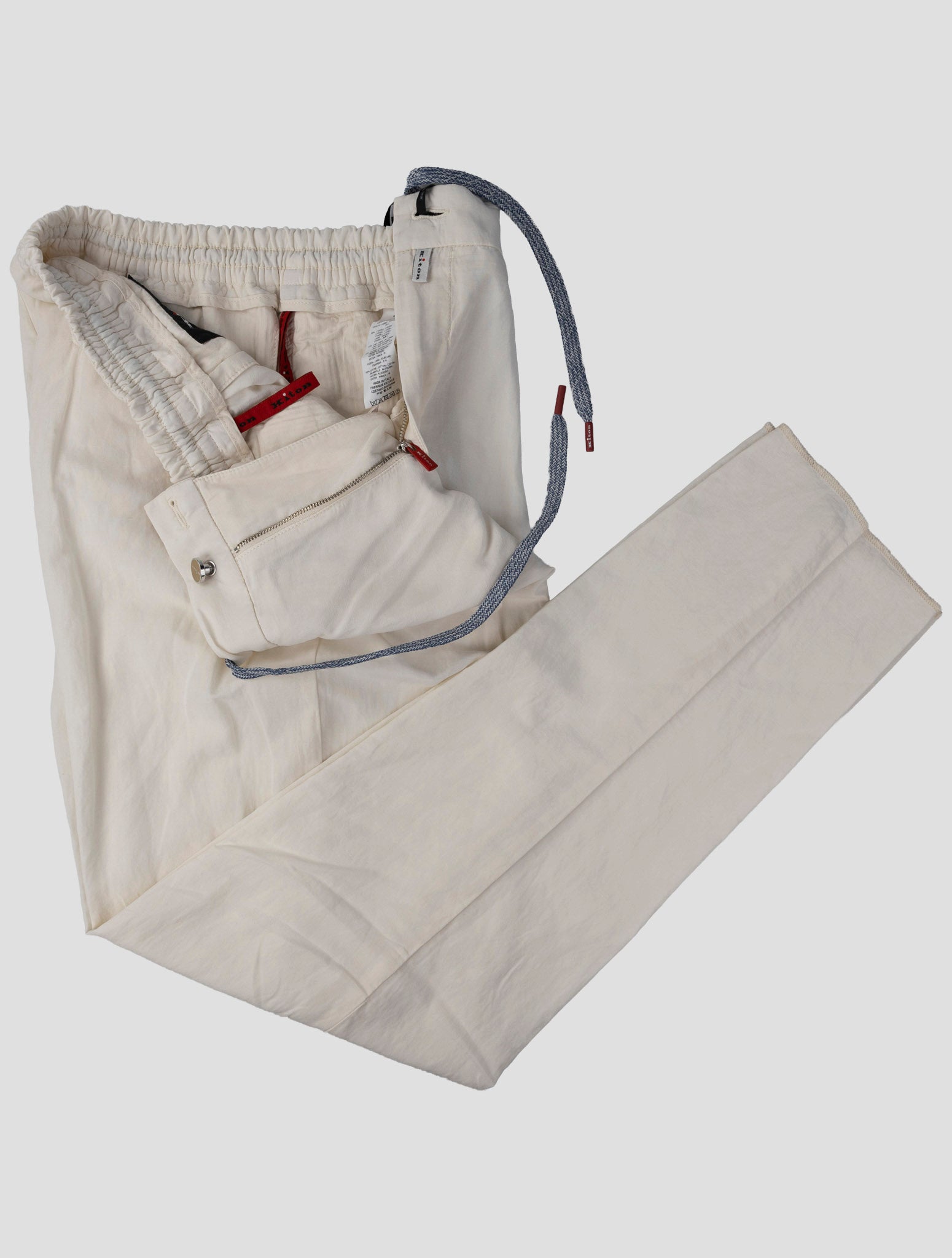 Kiton White Lyocell Ea Pants
