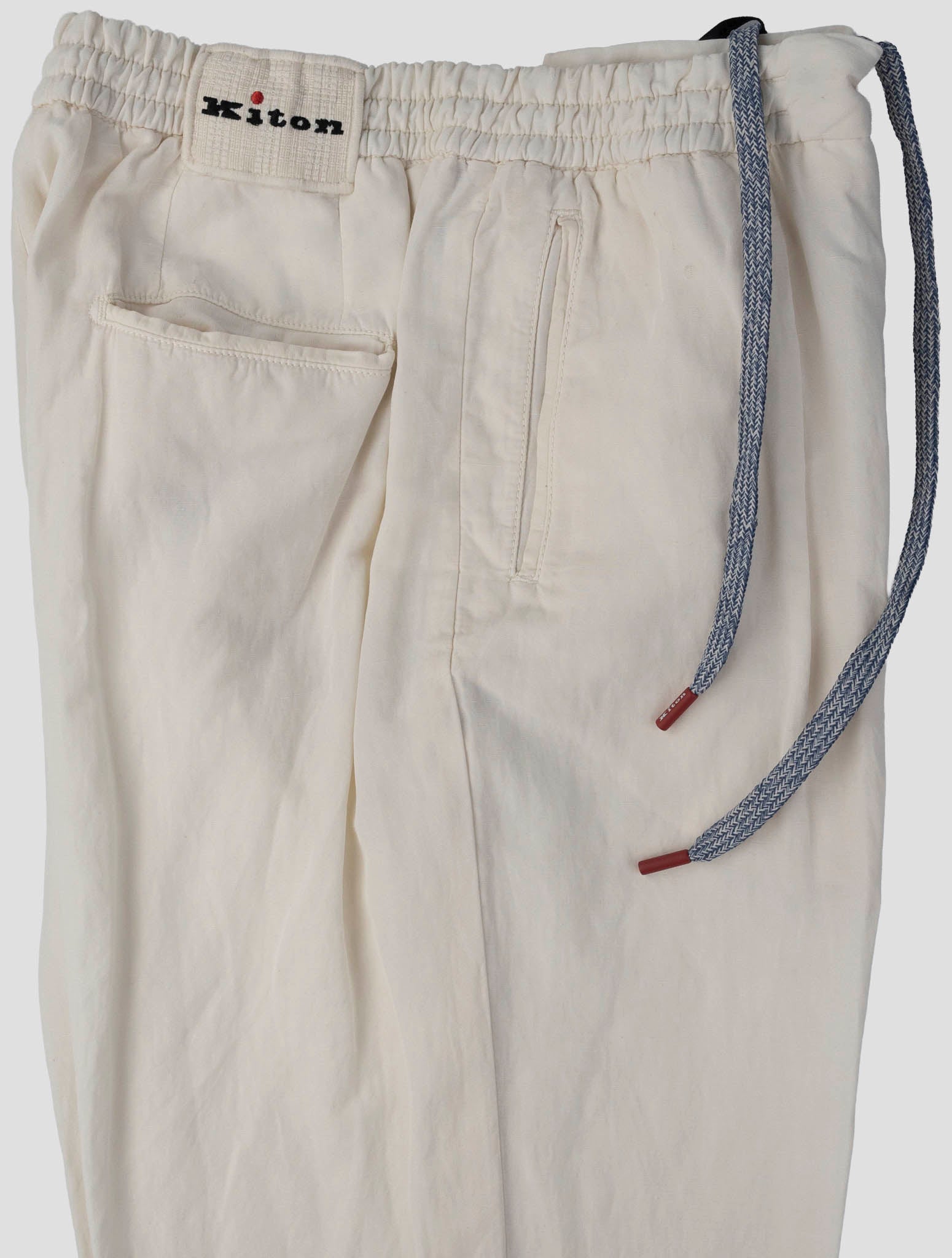 Kiton White Lyocell Ea Pants