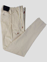Kiton White Cotton Wool Ea Pants