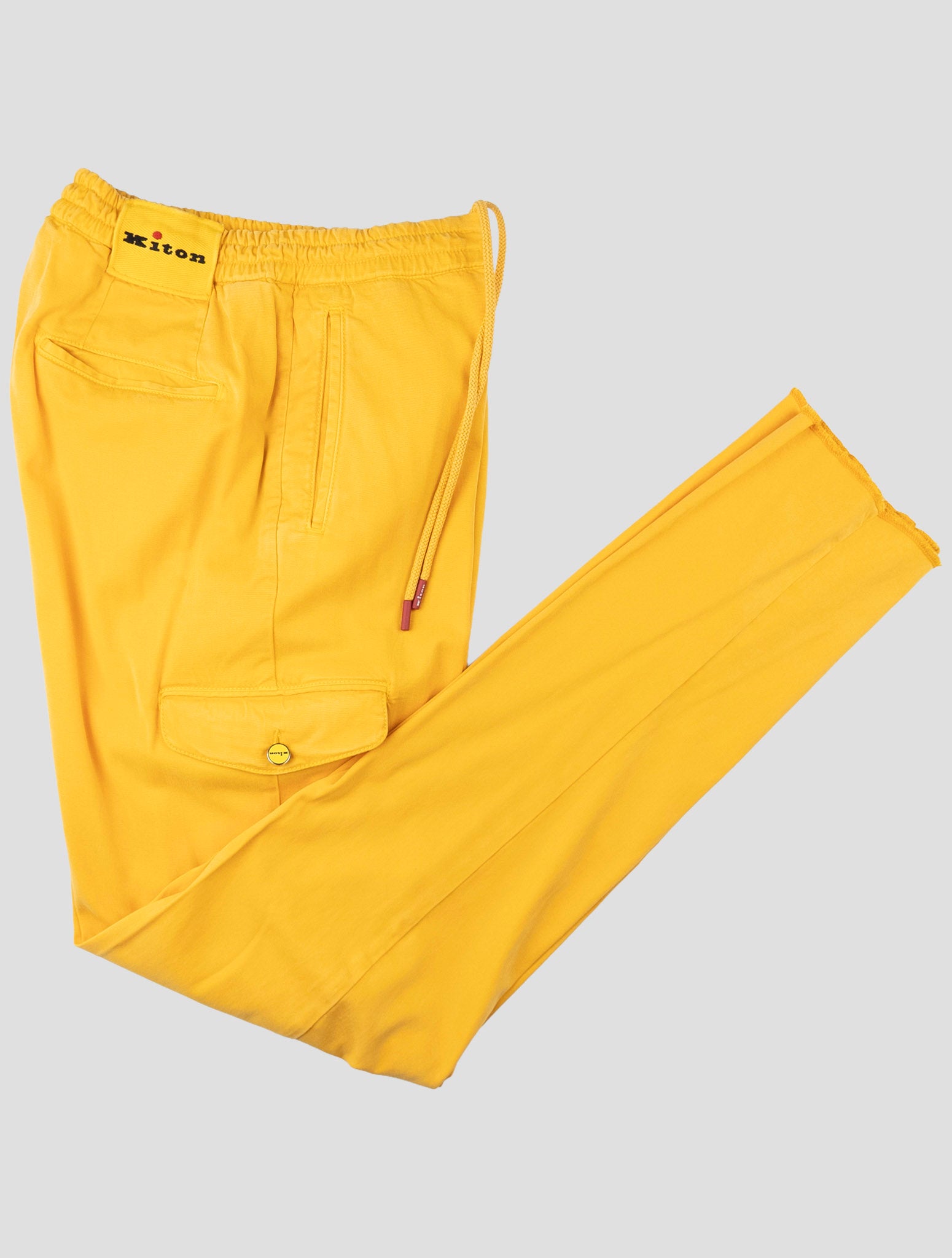 Kiton Yellow Lyocell Ea Cargo Pants