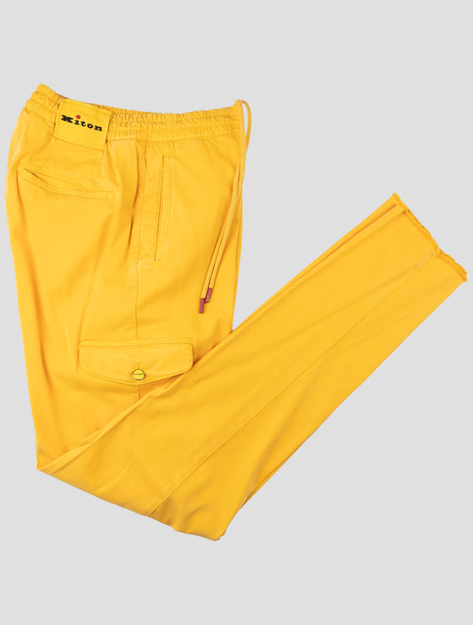 Kiton Yellow Lyocell Ea Cargo Pants