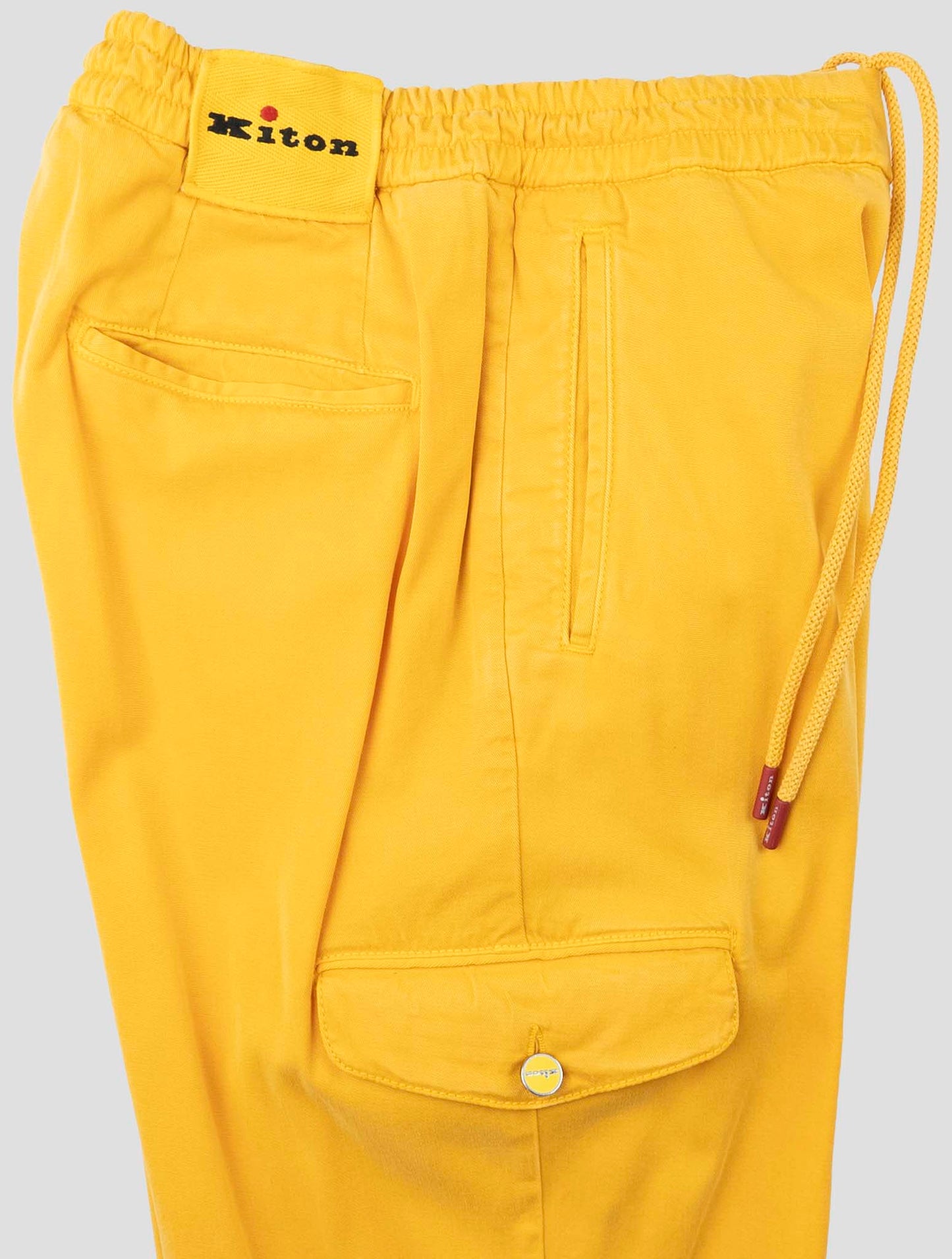 Kiton Yellow Lyocell Ea Cargo Pants